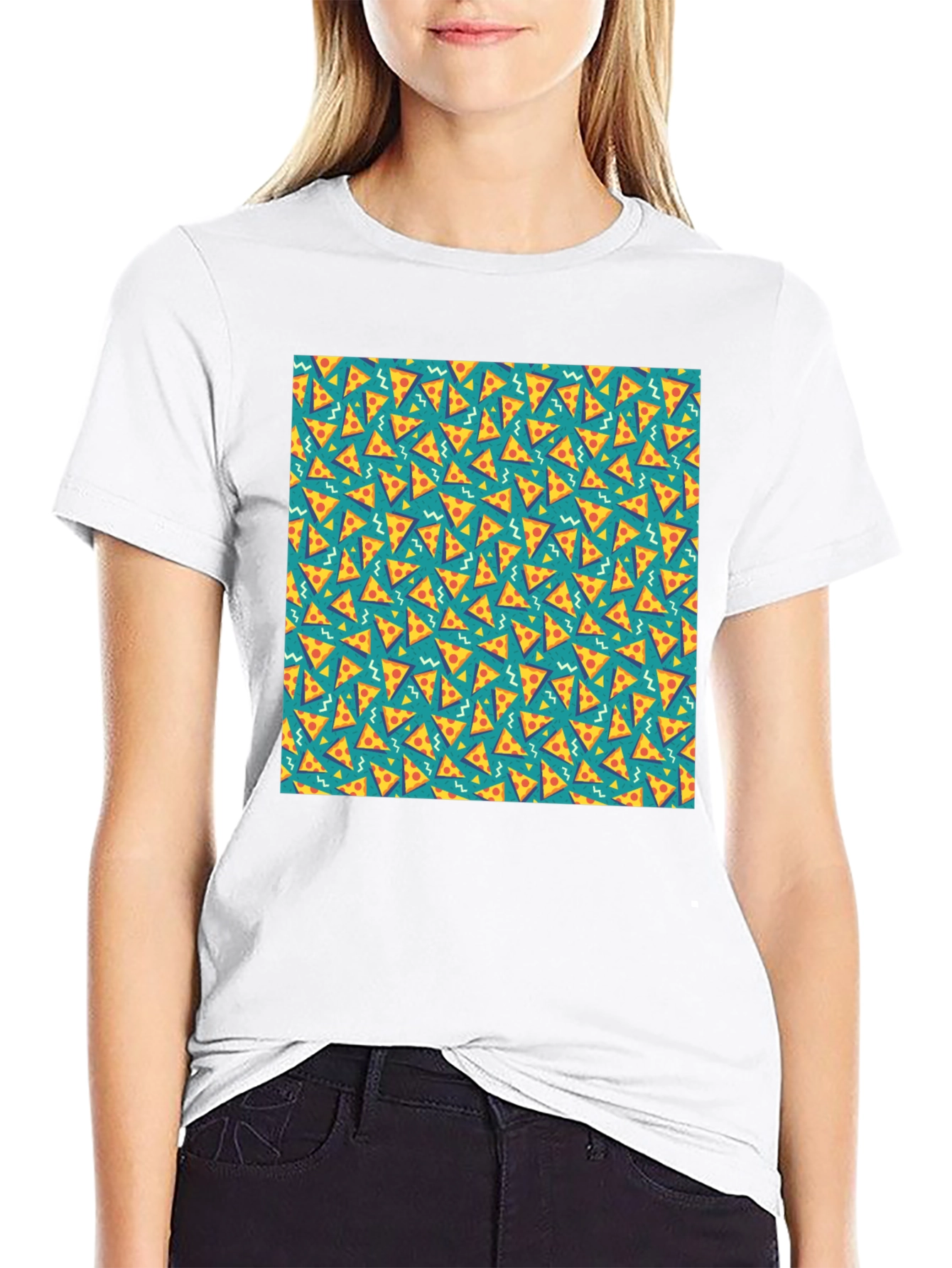 Pizza Pattern Graphic Tee