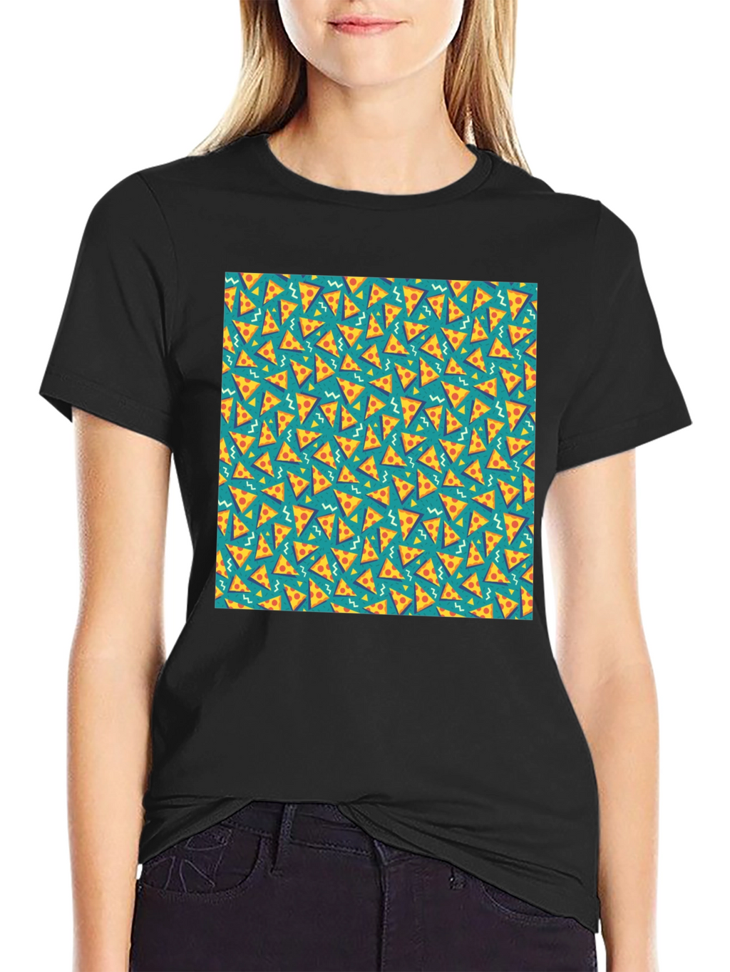 Pizza Pattern Graphic Tee