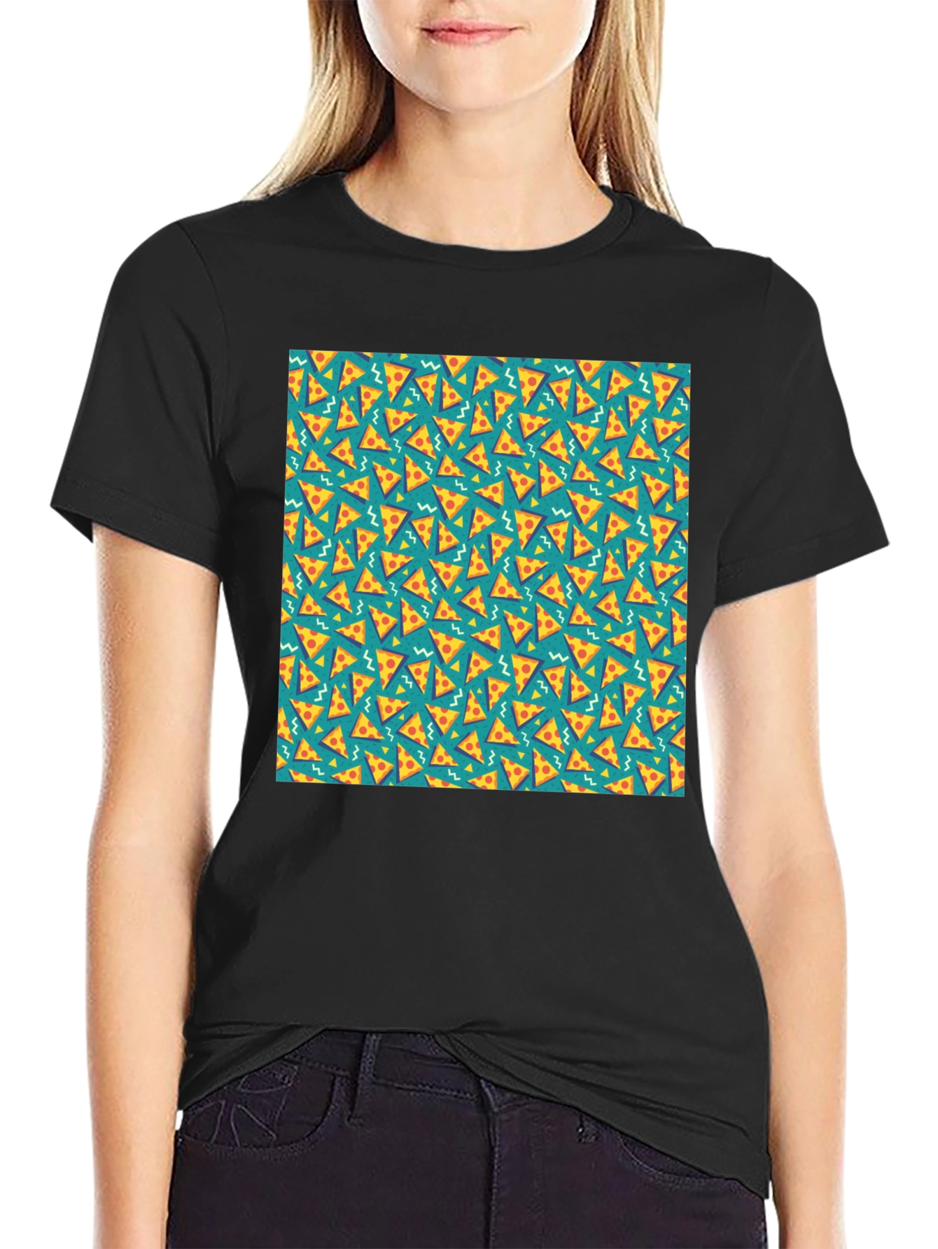 Pizza Pattern Graphic Tee