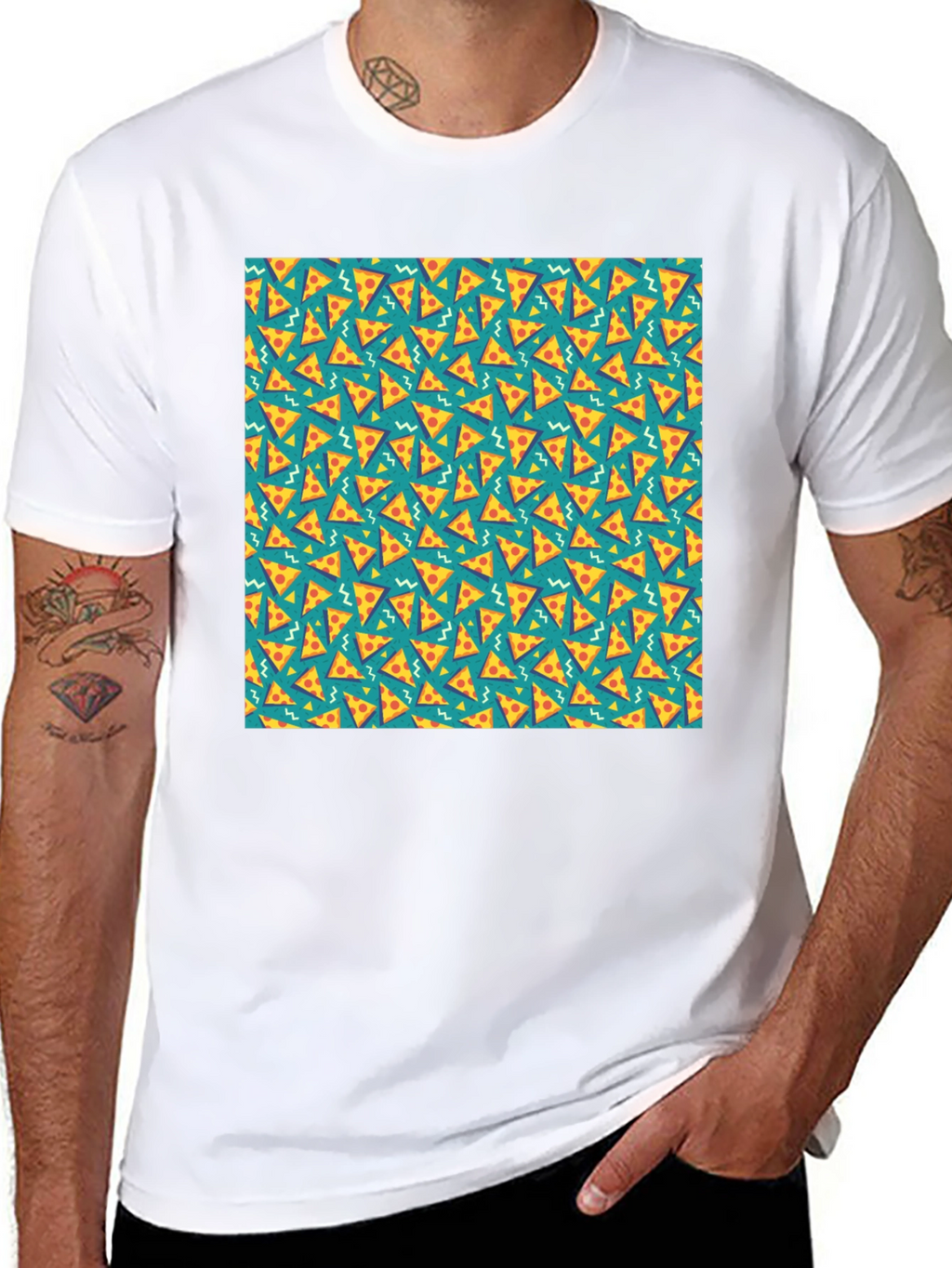 Pizza Pattern Graphic Tee