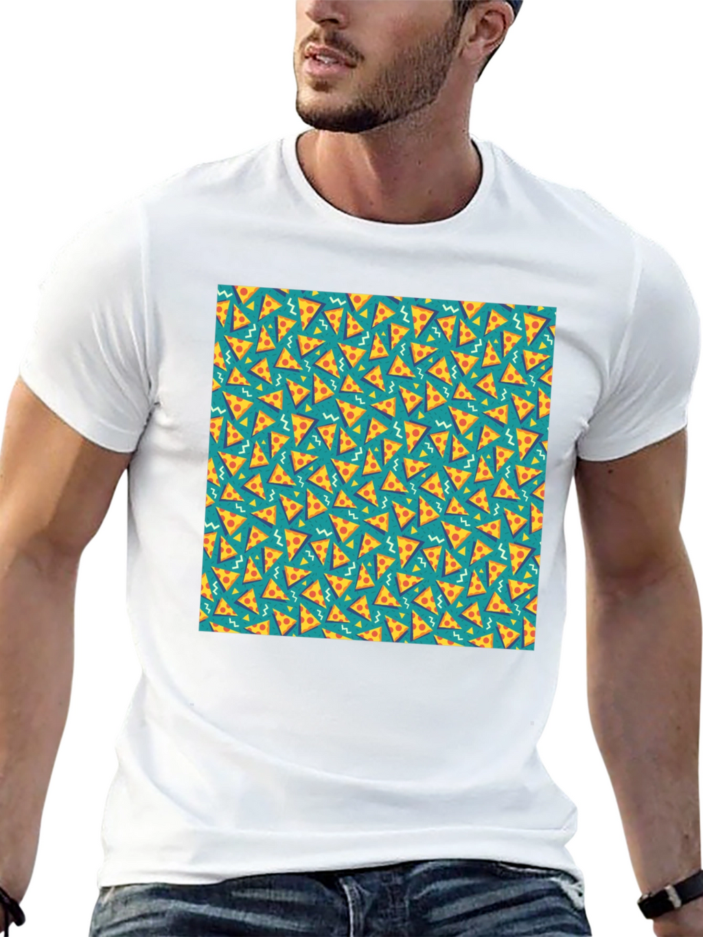 Pizza Pattern Graphic Tee