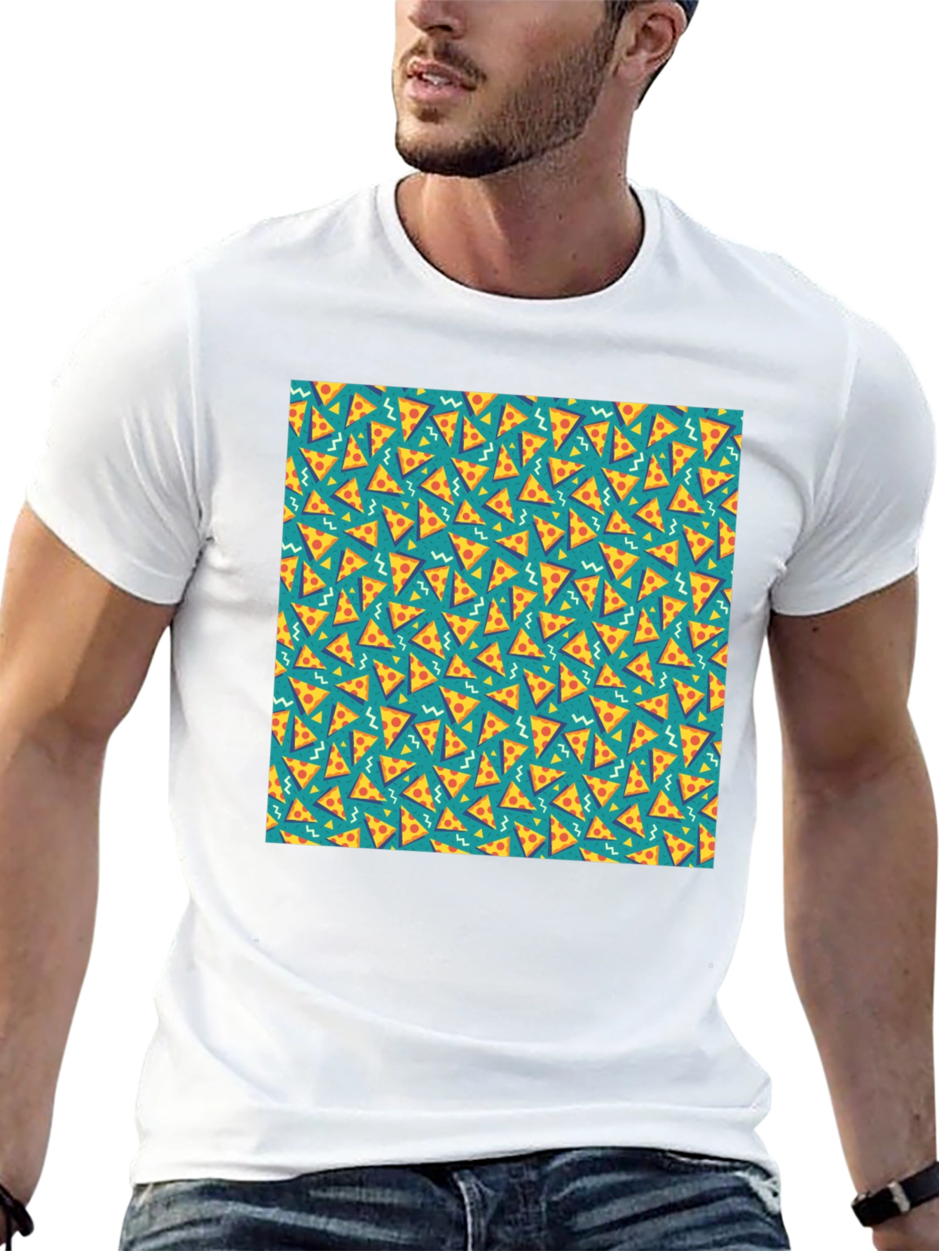 Pizza Pattern Graphic Tee