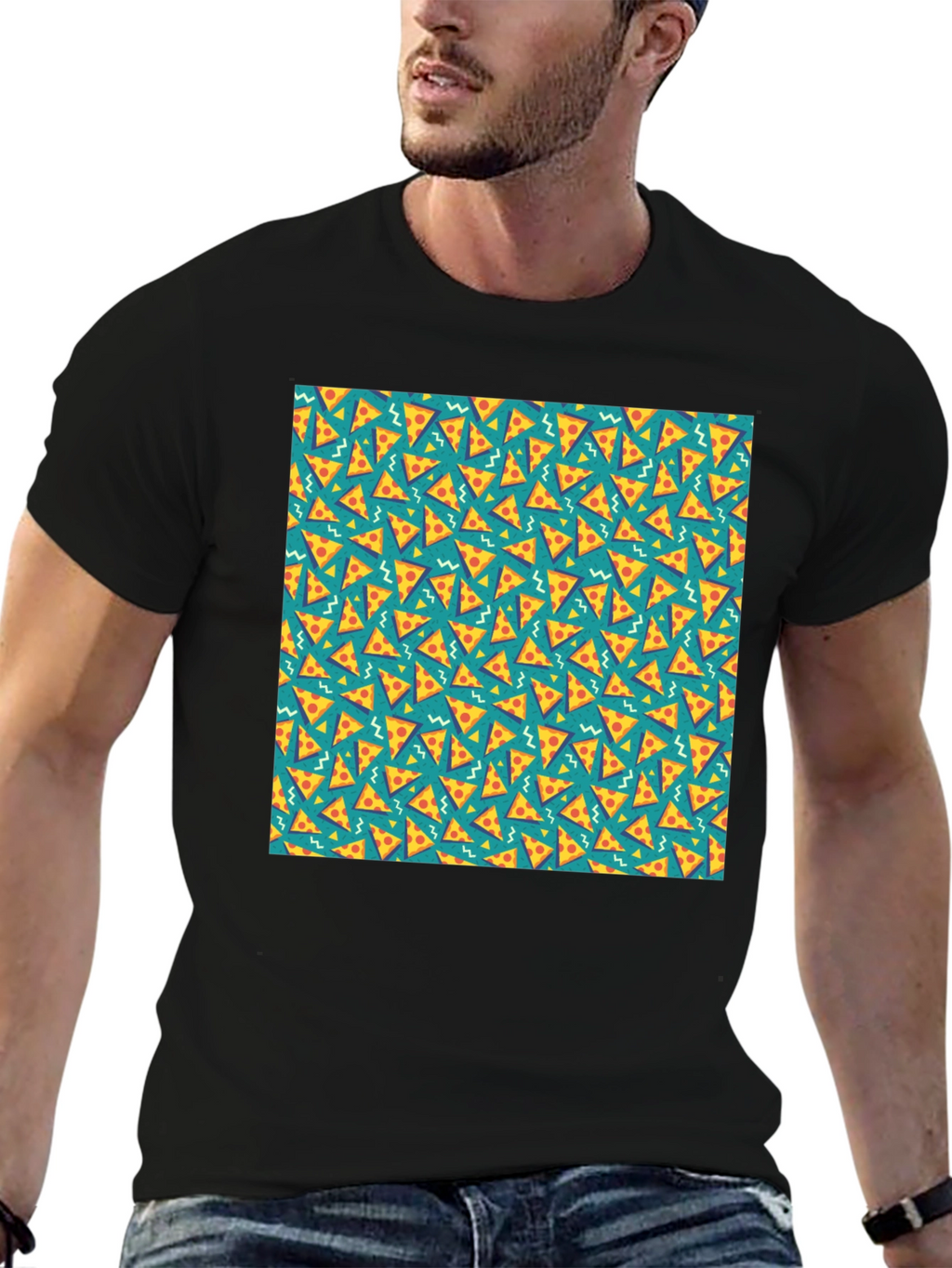 Pizza Pattern Graphic Tee