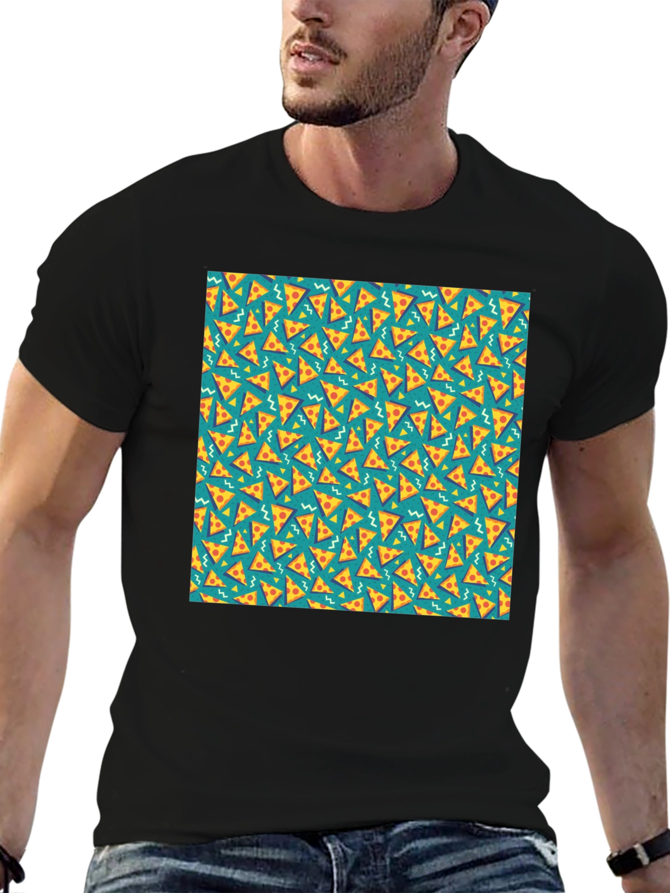 Pizza Pattern Graphic Tee