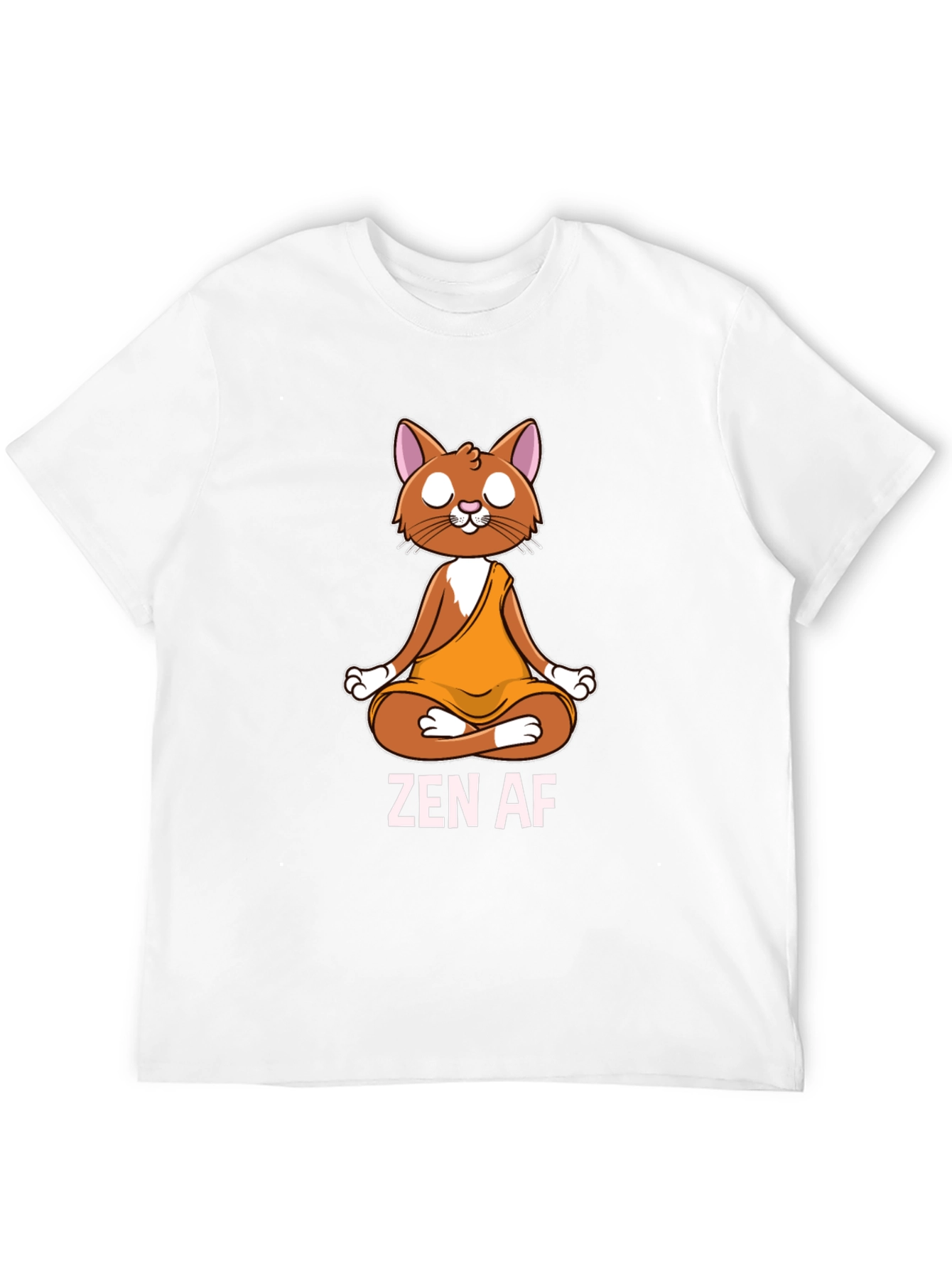 Zen AF Cat T-Shirt - Meditating Feline Tee