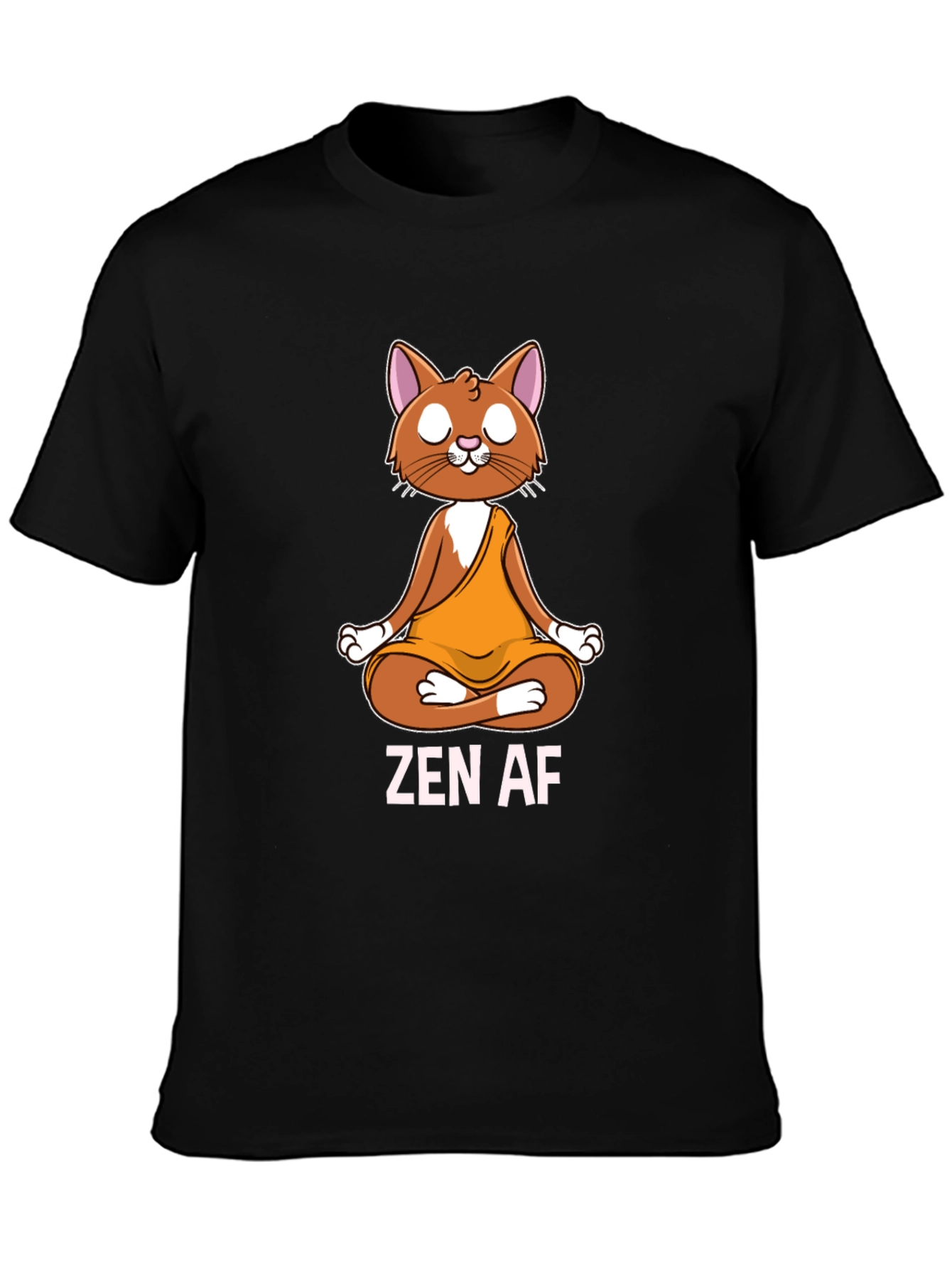 Zen AF Cat T-Shirt - Meditating Feline Tee