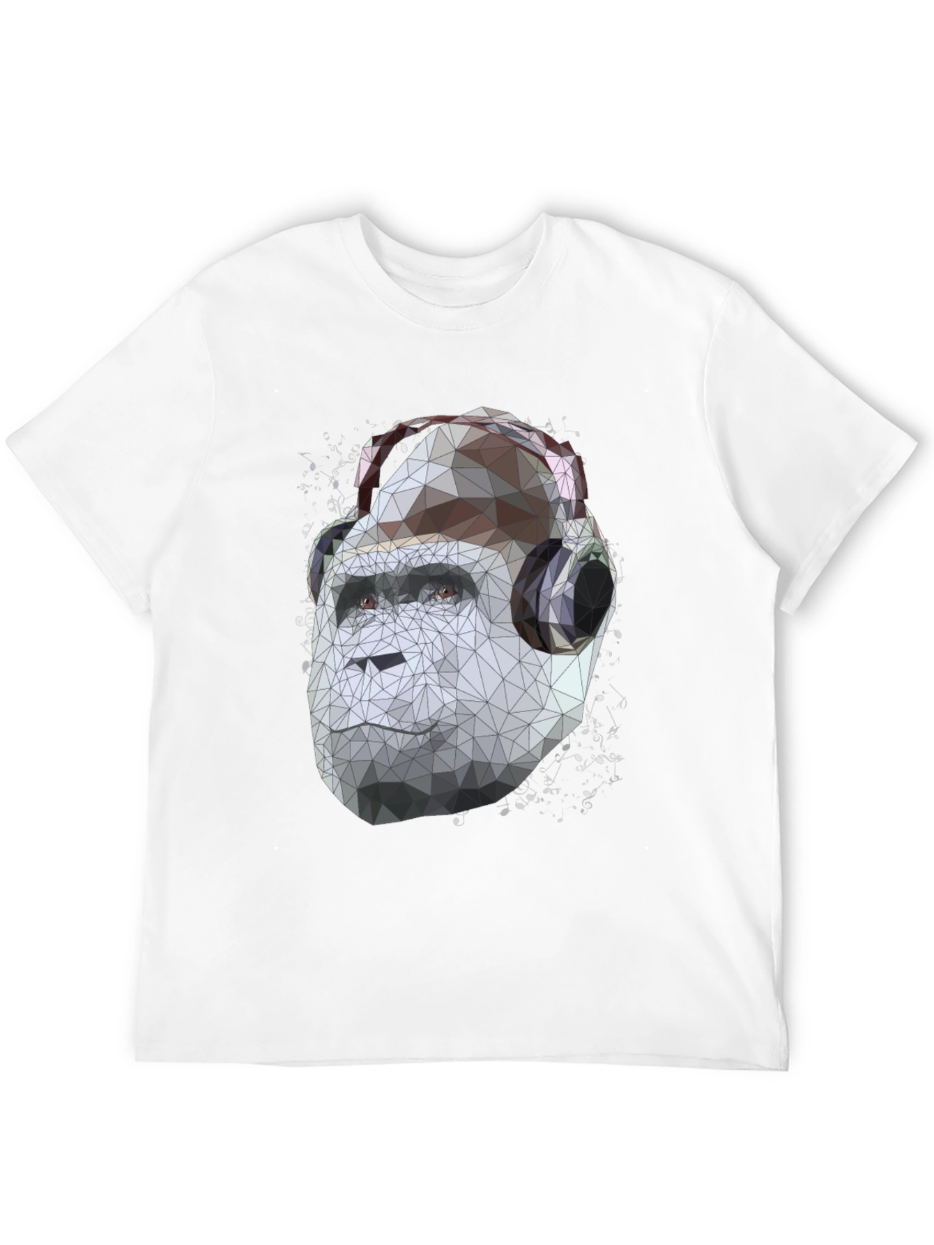 Geometric Gorilla Headphone Graphic Tee
