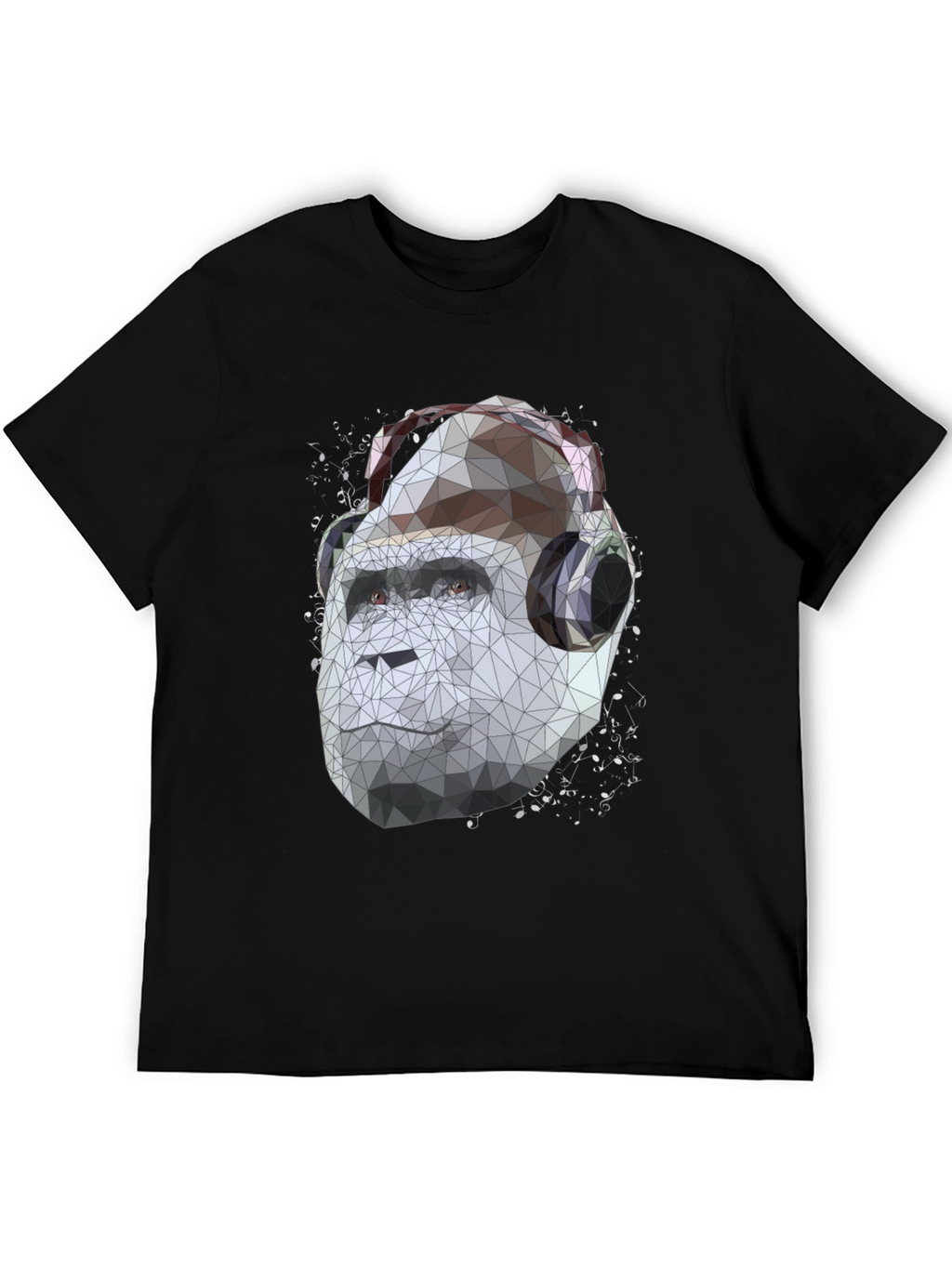Geometric Gorilla Headphone Graphic Tee