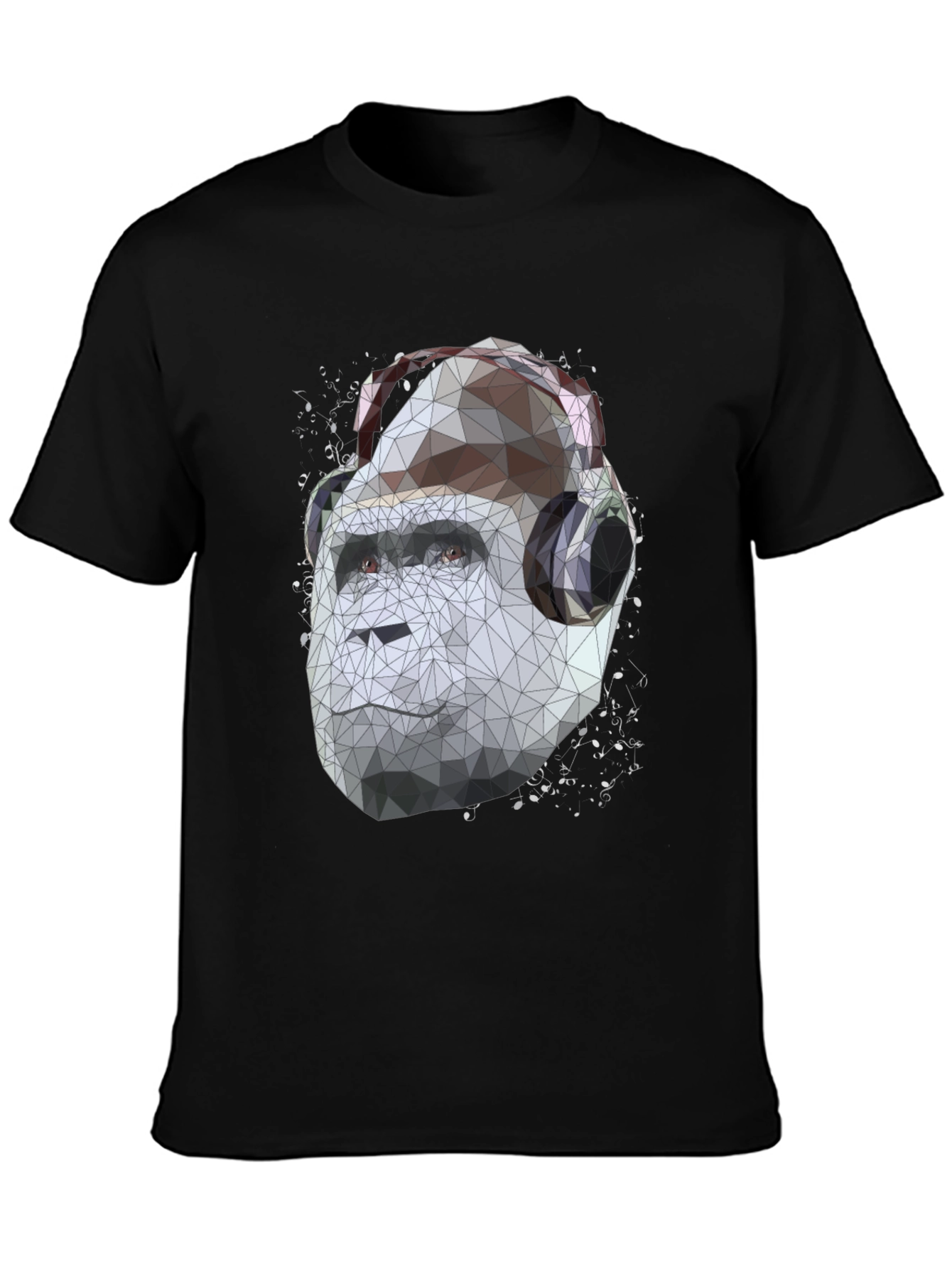 Geometric Gorilla Headphone Graphic Tee