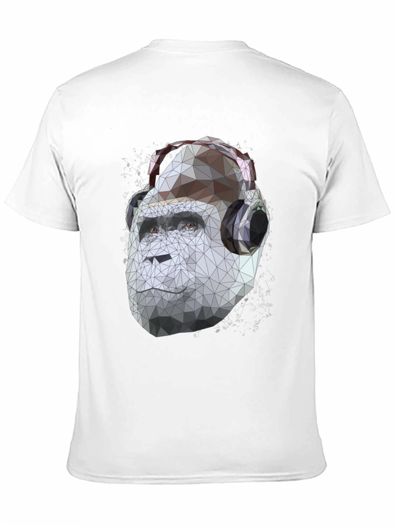 Geometric Gorilla Headphone Graphic Tee