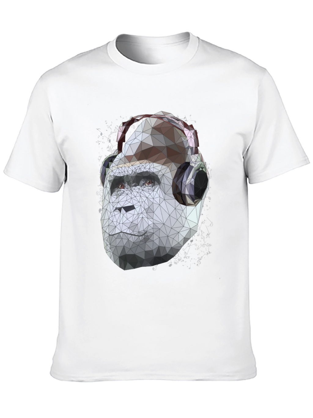 Geometric Gorilla Headphone Graphic Tee
