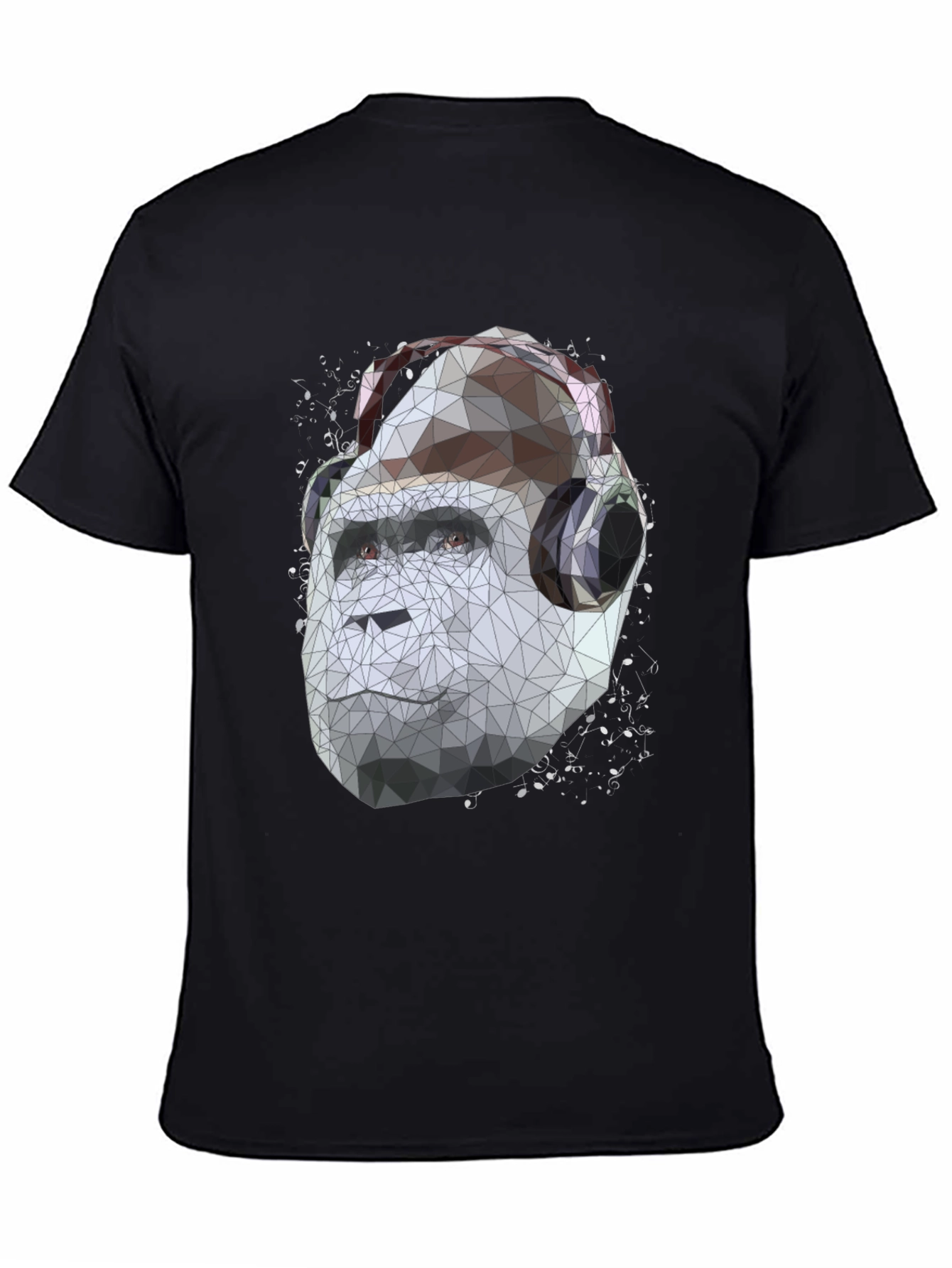 Geometric Gorilla Headphone Graphic Tee