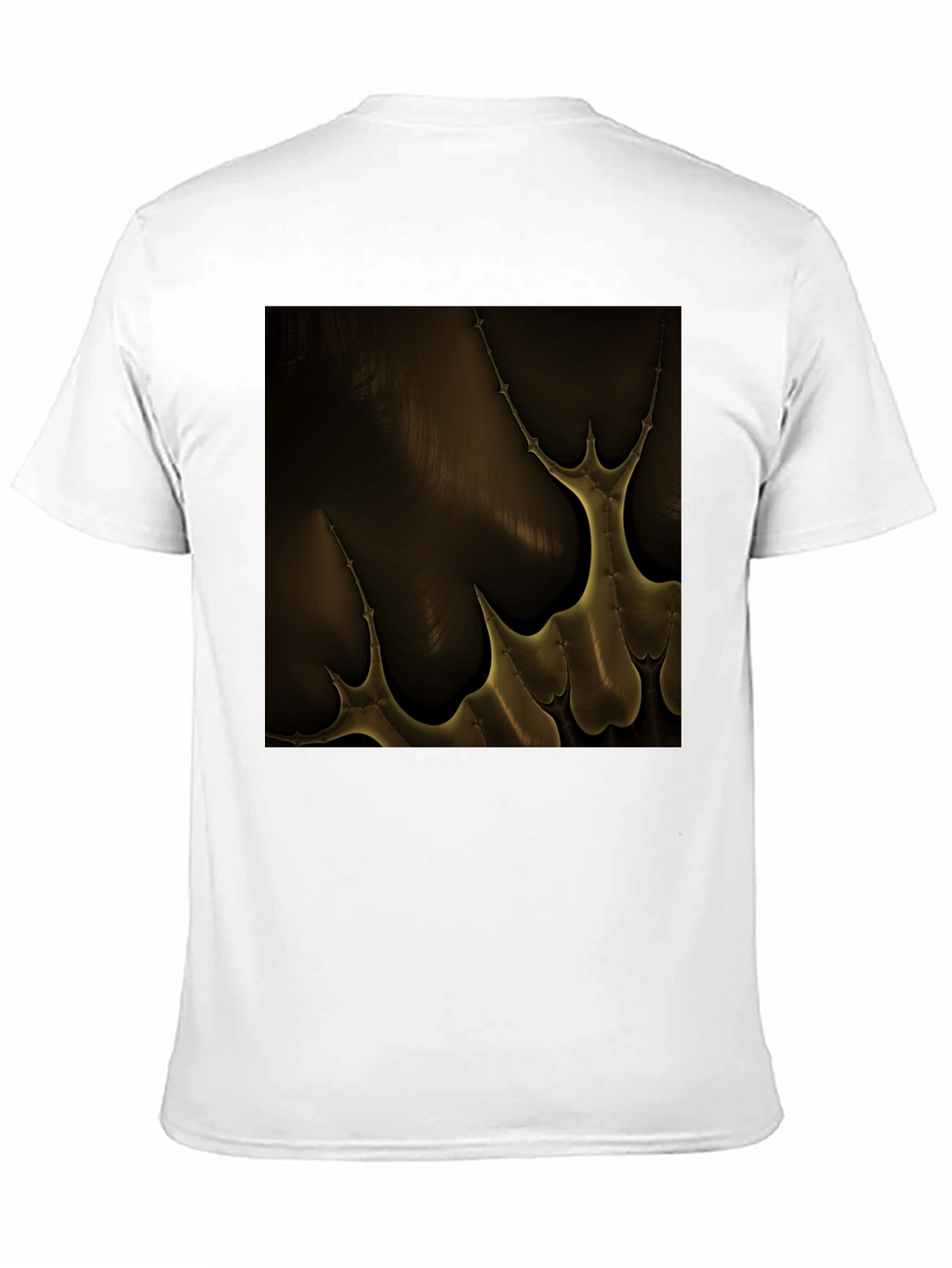 Abstract Gold Pattern Black T-Shirt