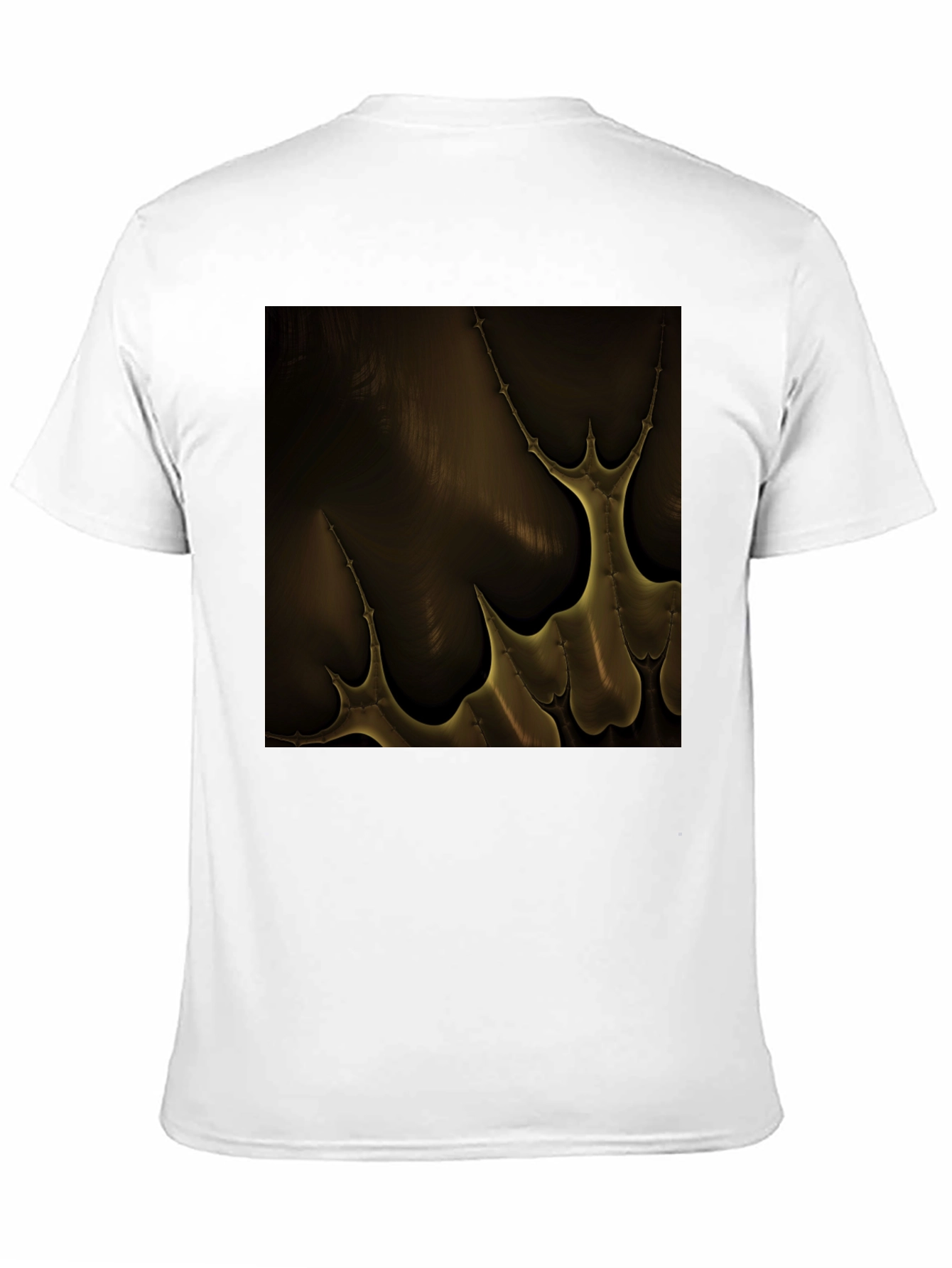 Abstract Gold Pattern Black T-Shirt