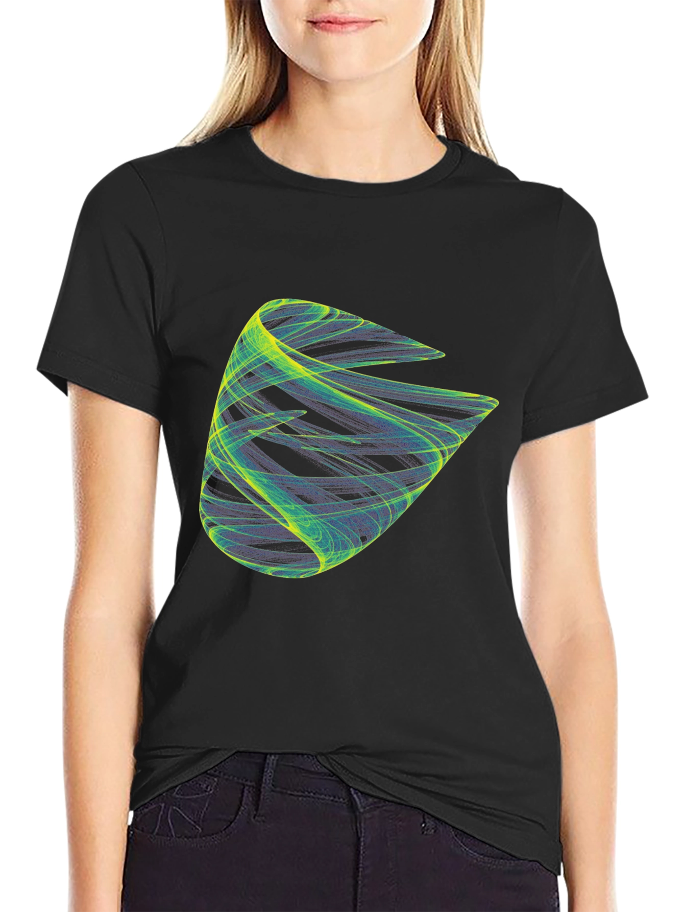 Abstract Graphic Black T-Shirt