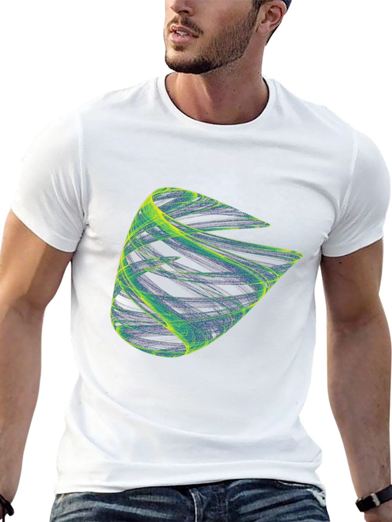 Abstract Graphic Black T-Shirt