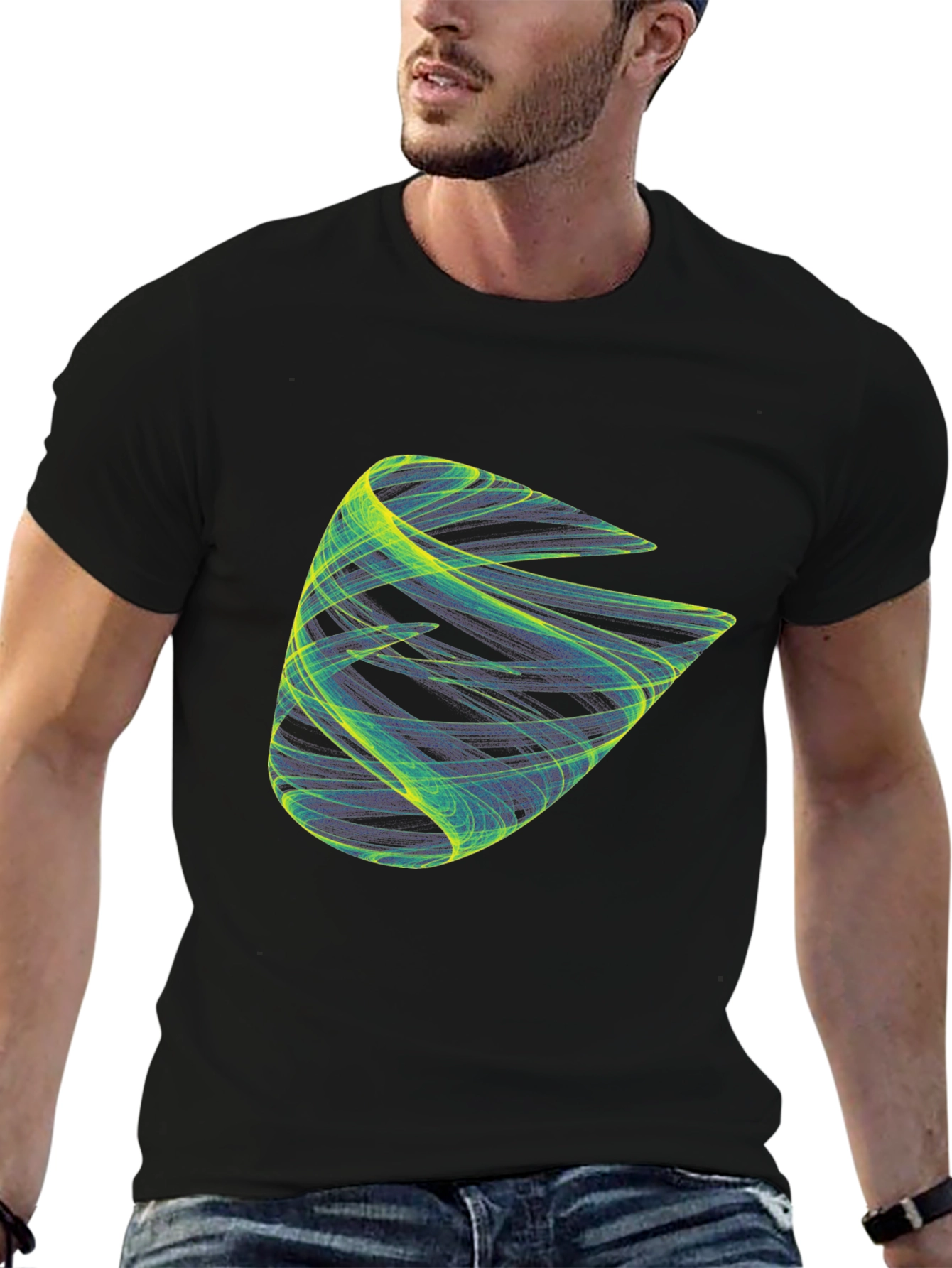 Abstract Graphic Black T-Shirt