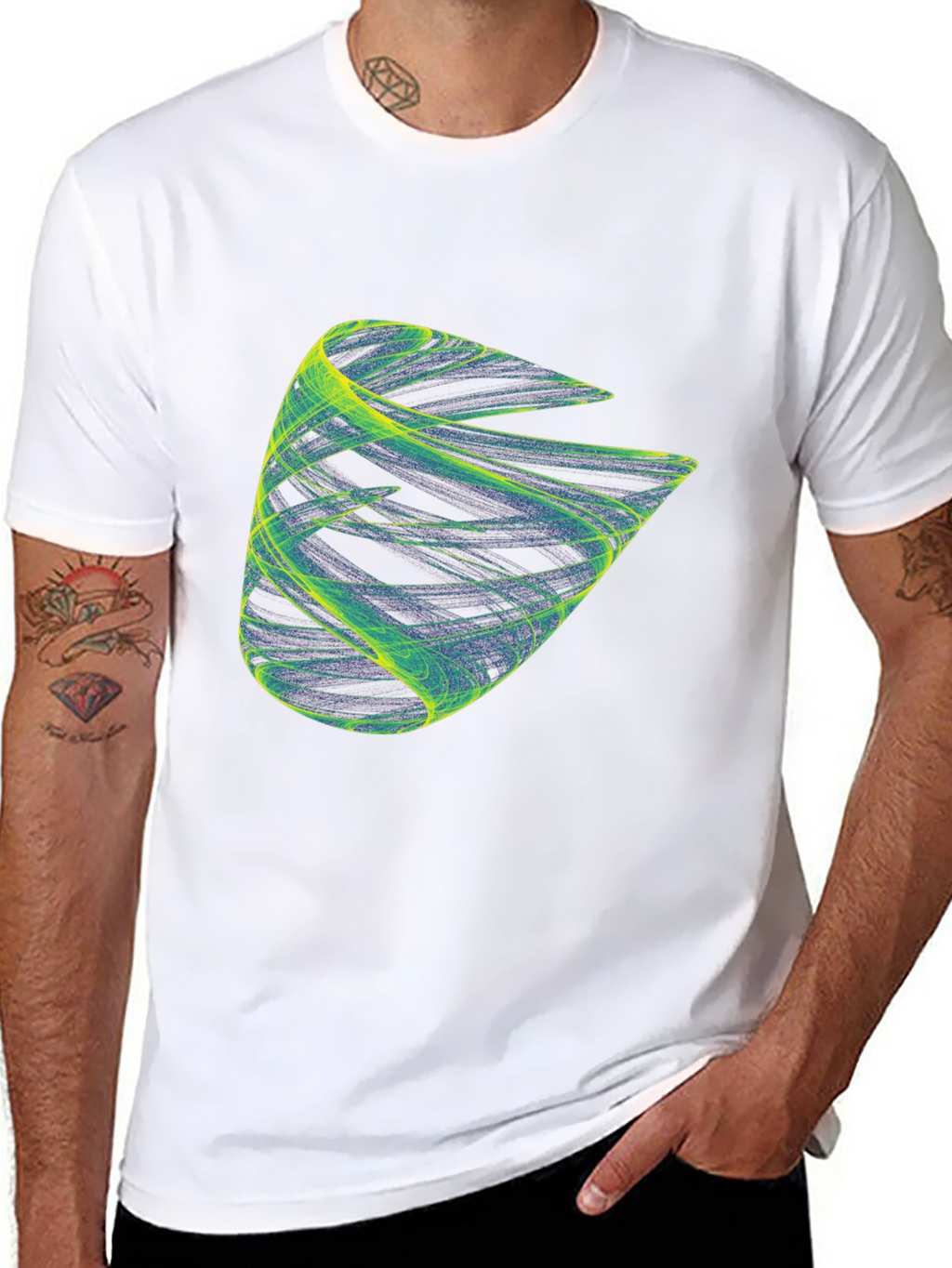 Abstract Graphic Black T-Shirt