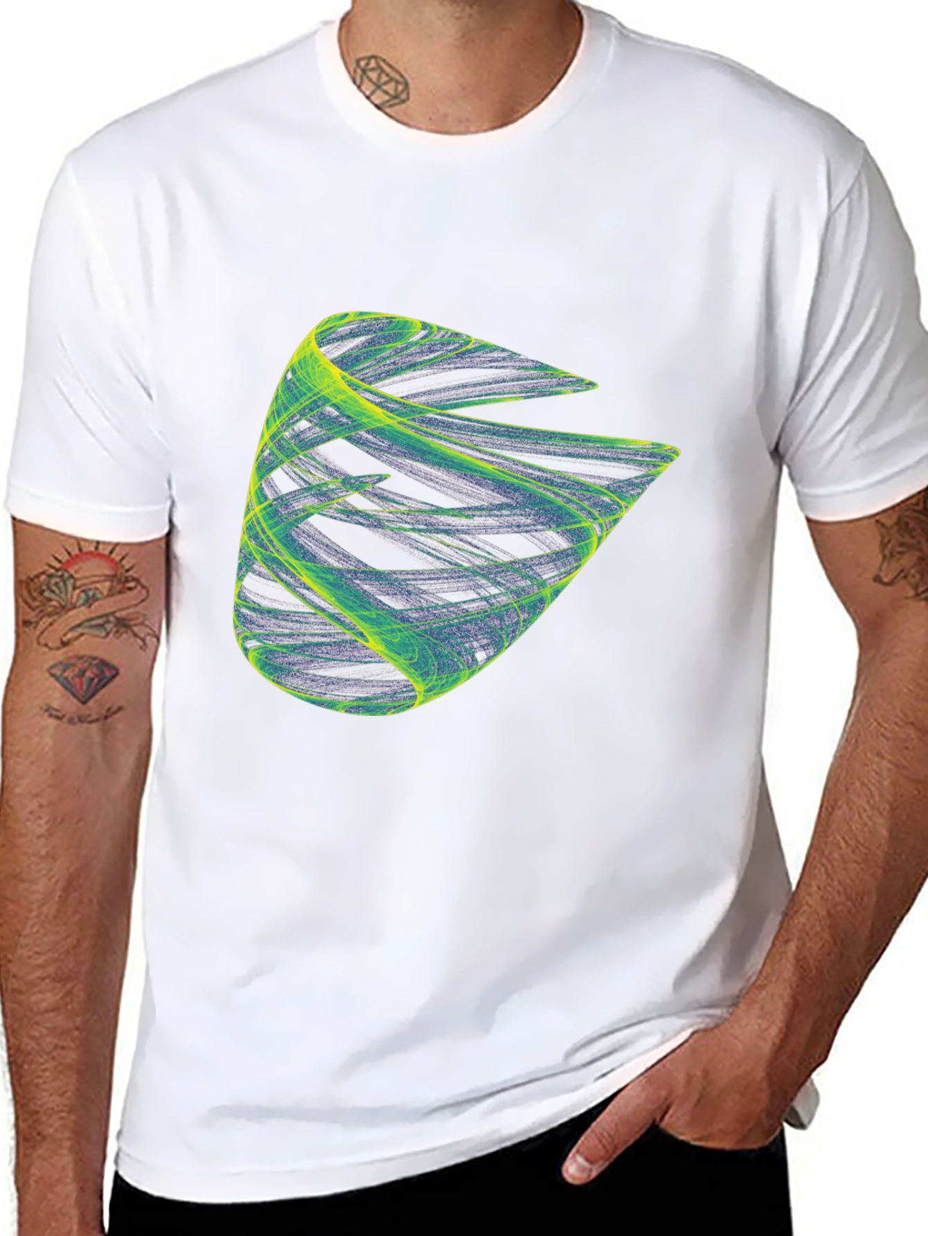 Abstract Graphic Black T-Shirt