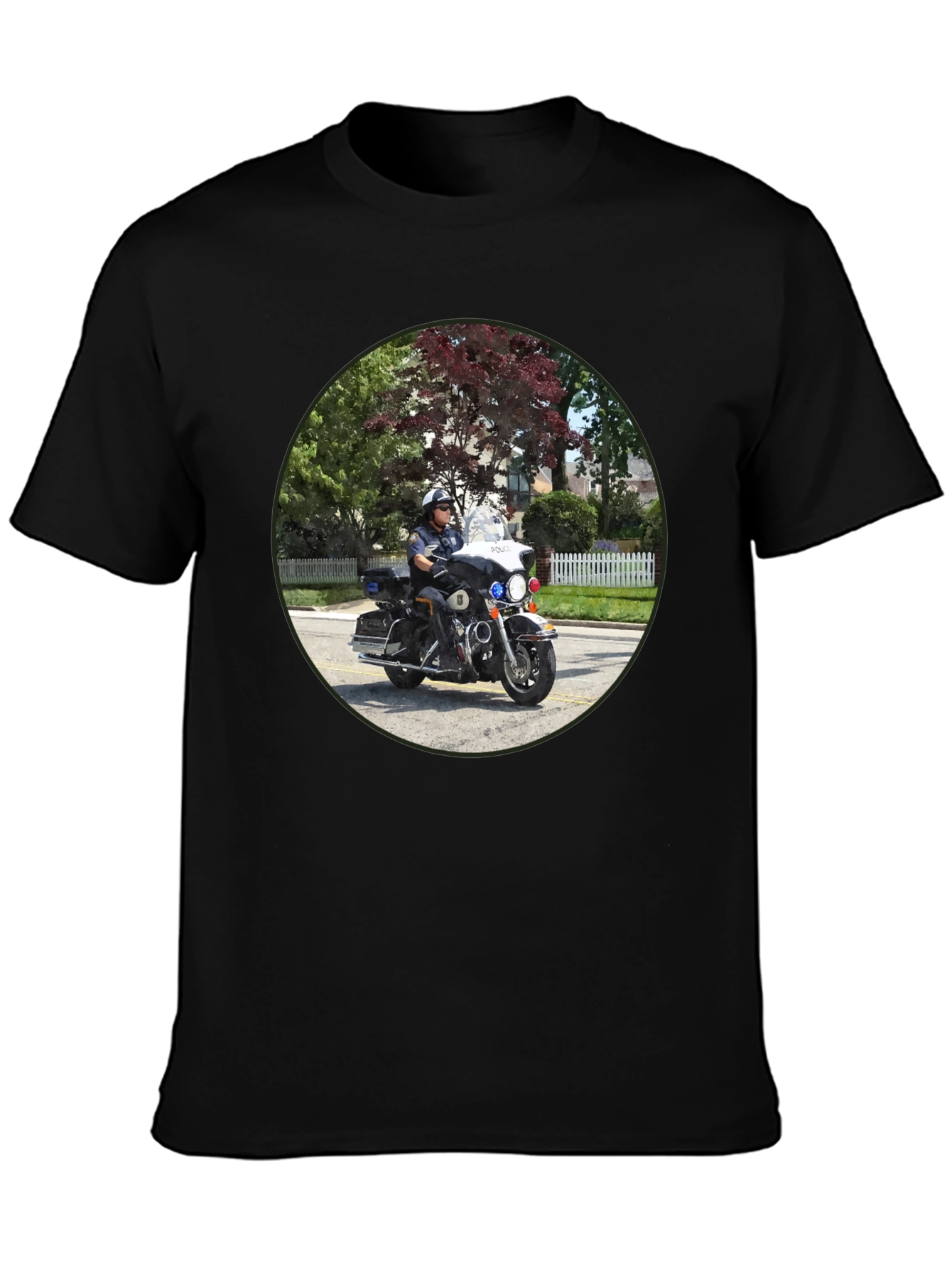Police Officer On Motorcycle T-Shirt