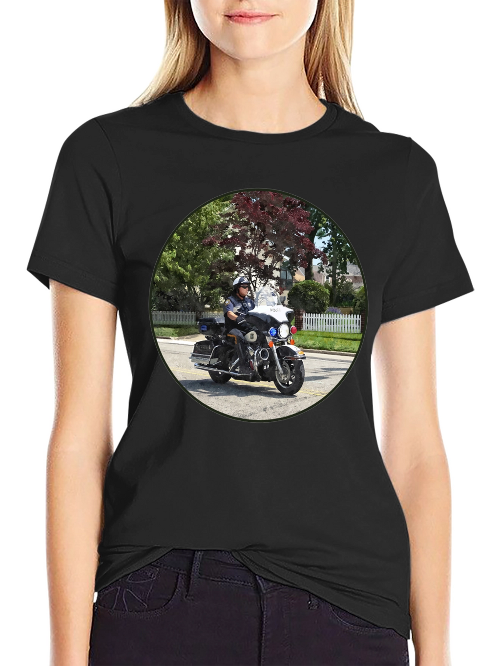 Police Officer On Motorcycle T-Shirt