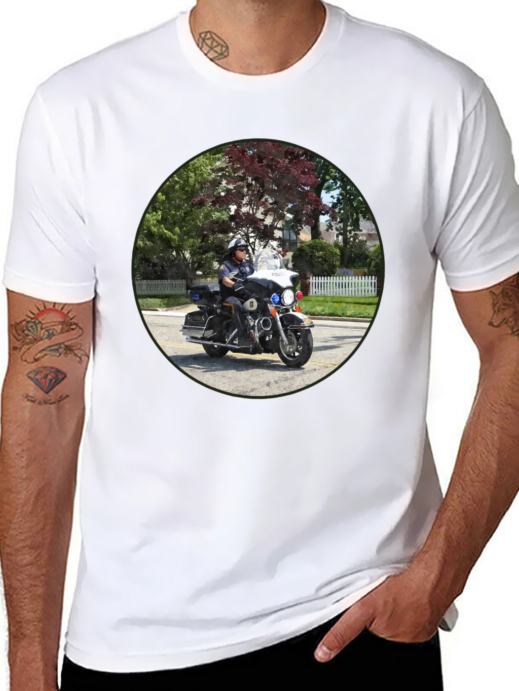 Police Officer On Motorcycle T-Shirt