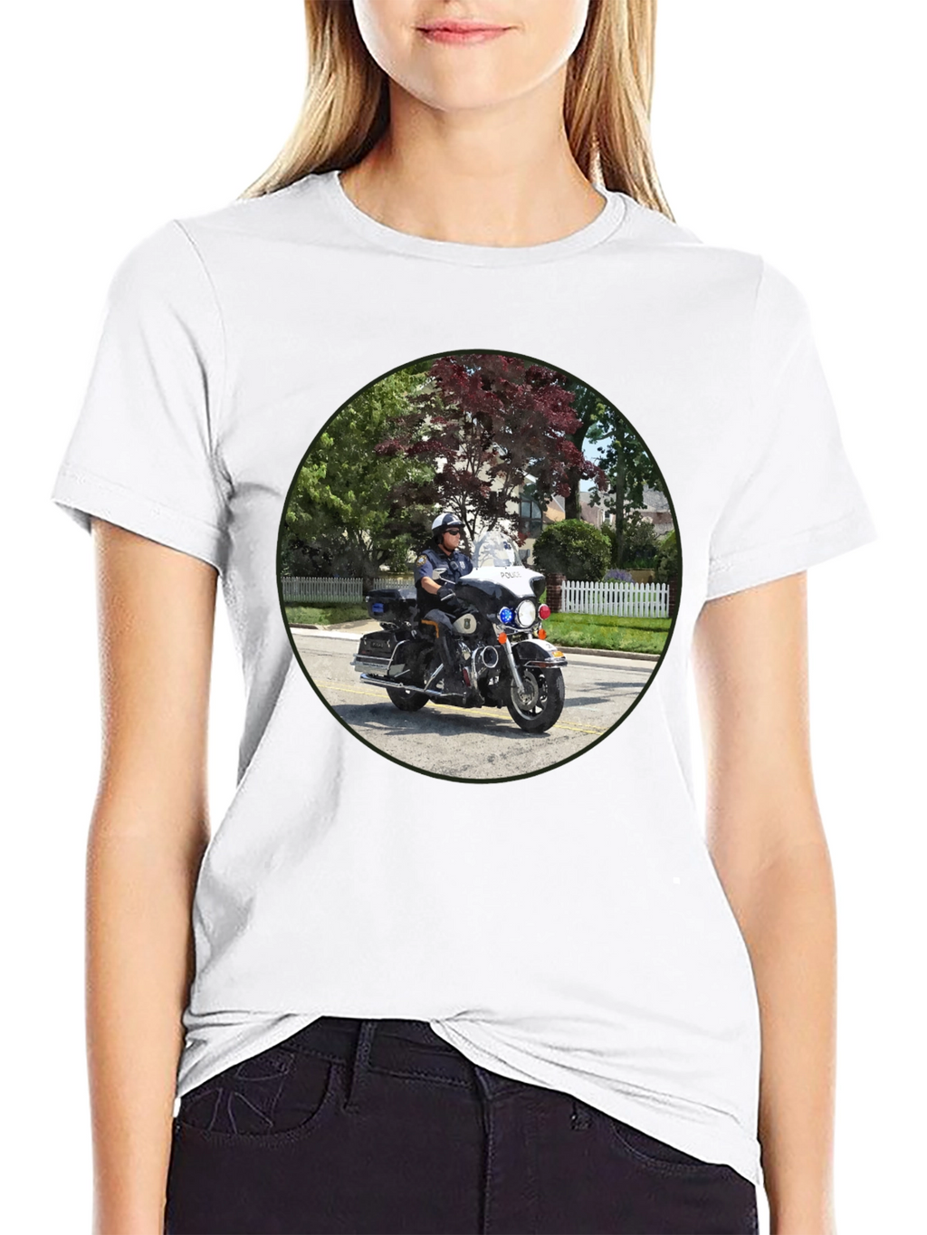 Police Officer On Motorcycle T-Shirt