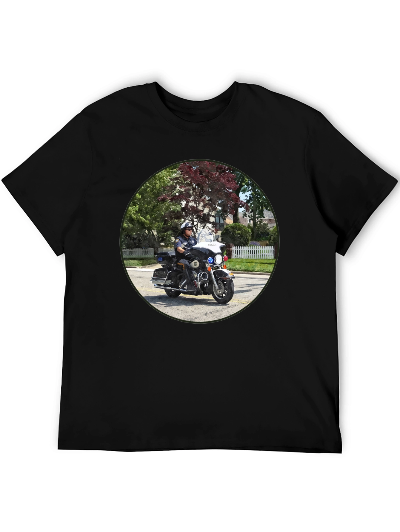Police Officer On Motorcycle T-Shirt