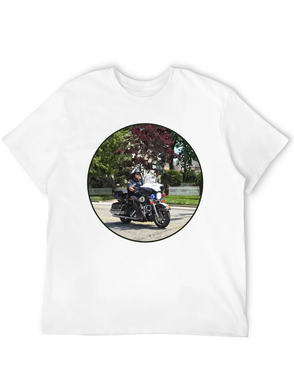 Police Officer On Motorcycle T-Shirt