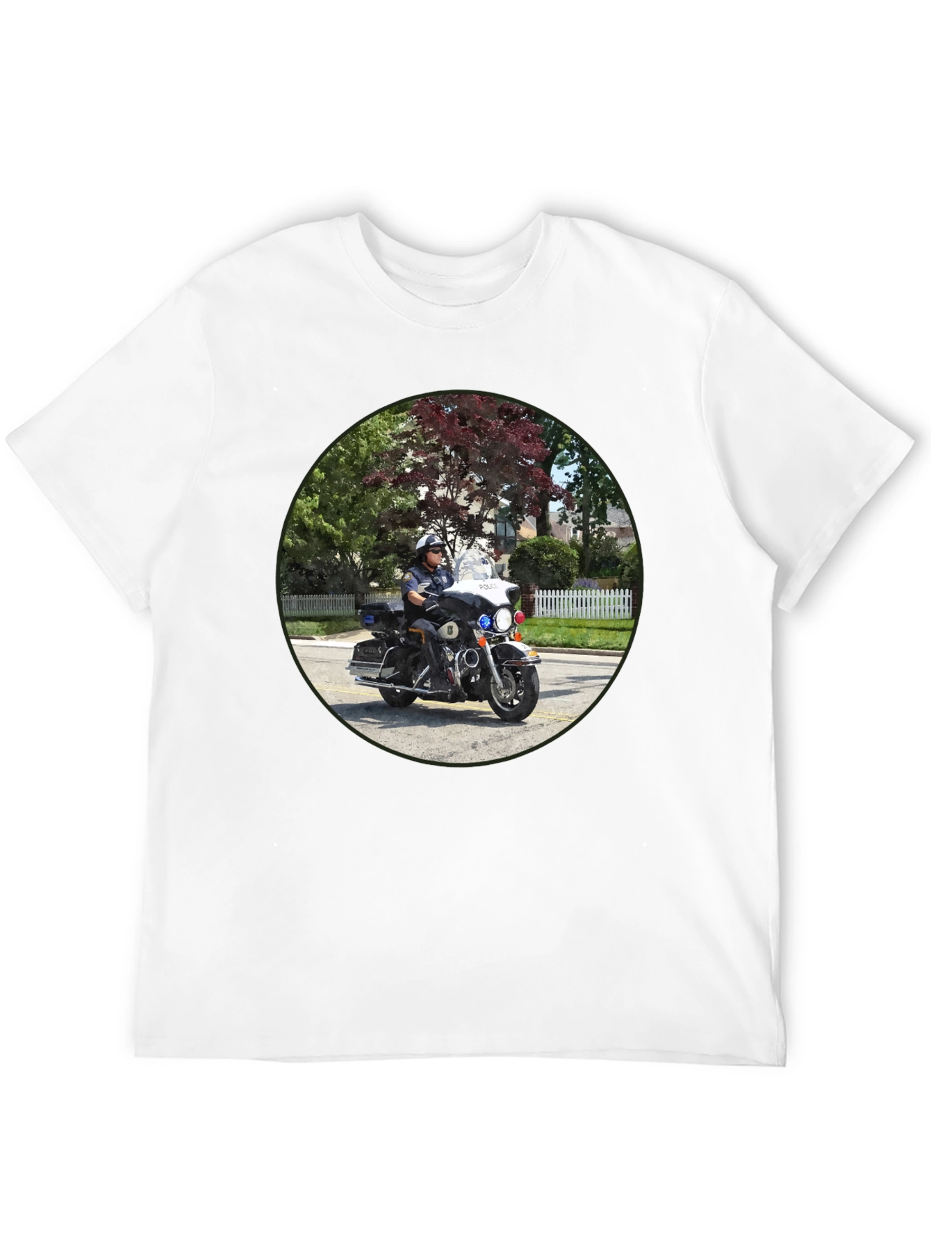 Police Officer On Motorcycle T-Shirt
