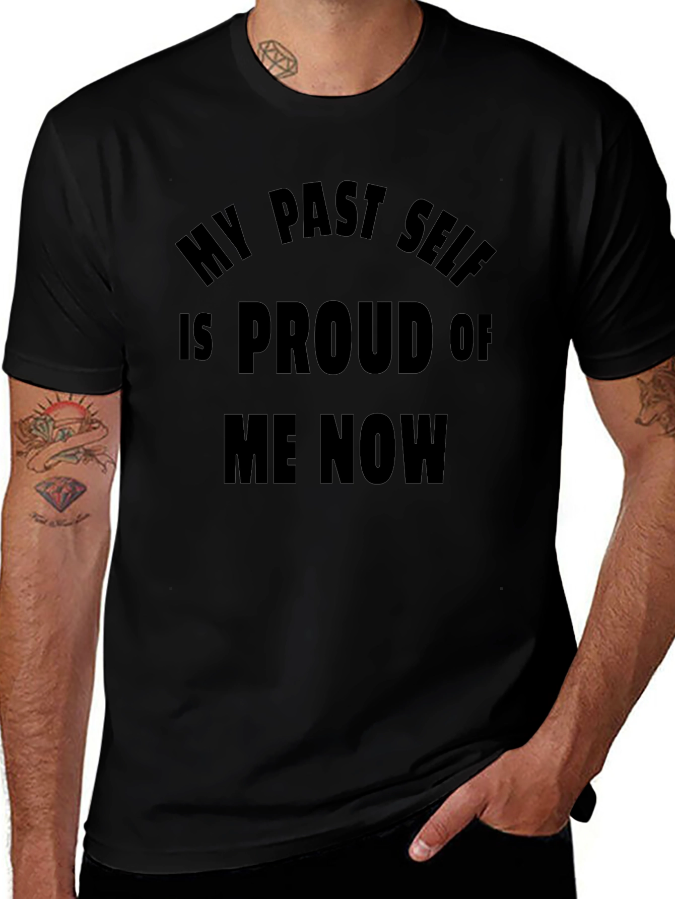 Proud Past Self T-Shirt - Black Tee