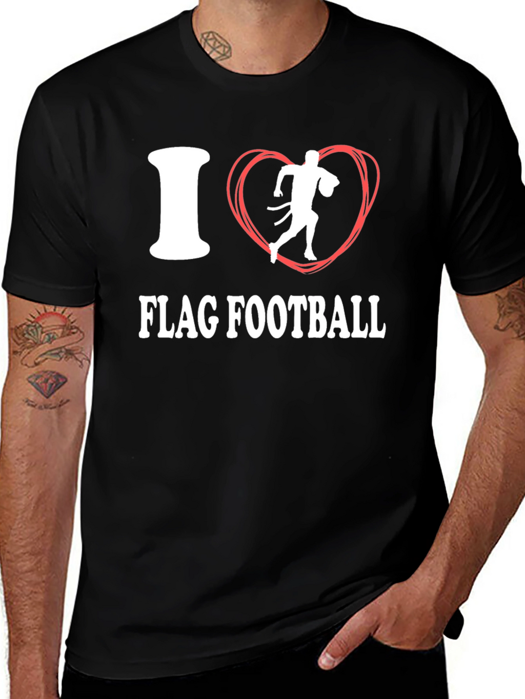 I Love Flag Football T-Shirt