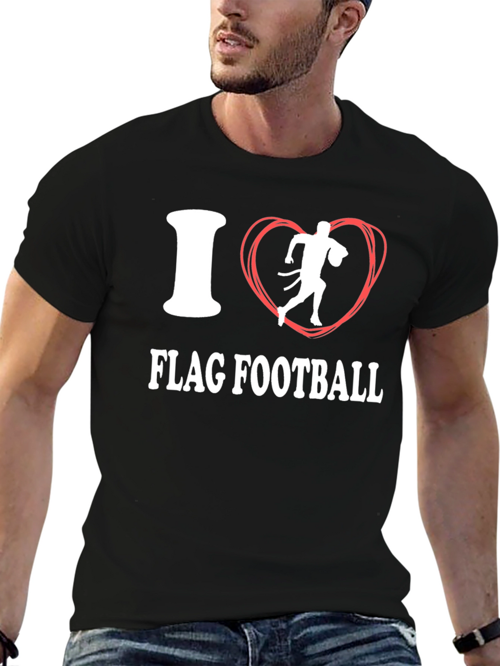 I Love Flag Football T-Shirt