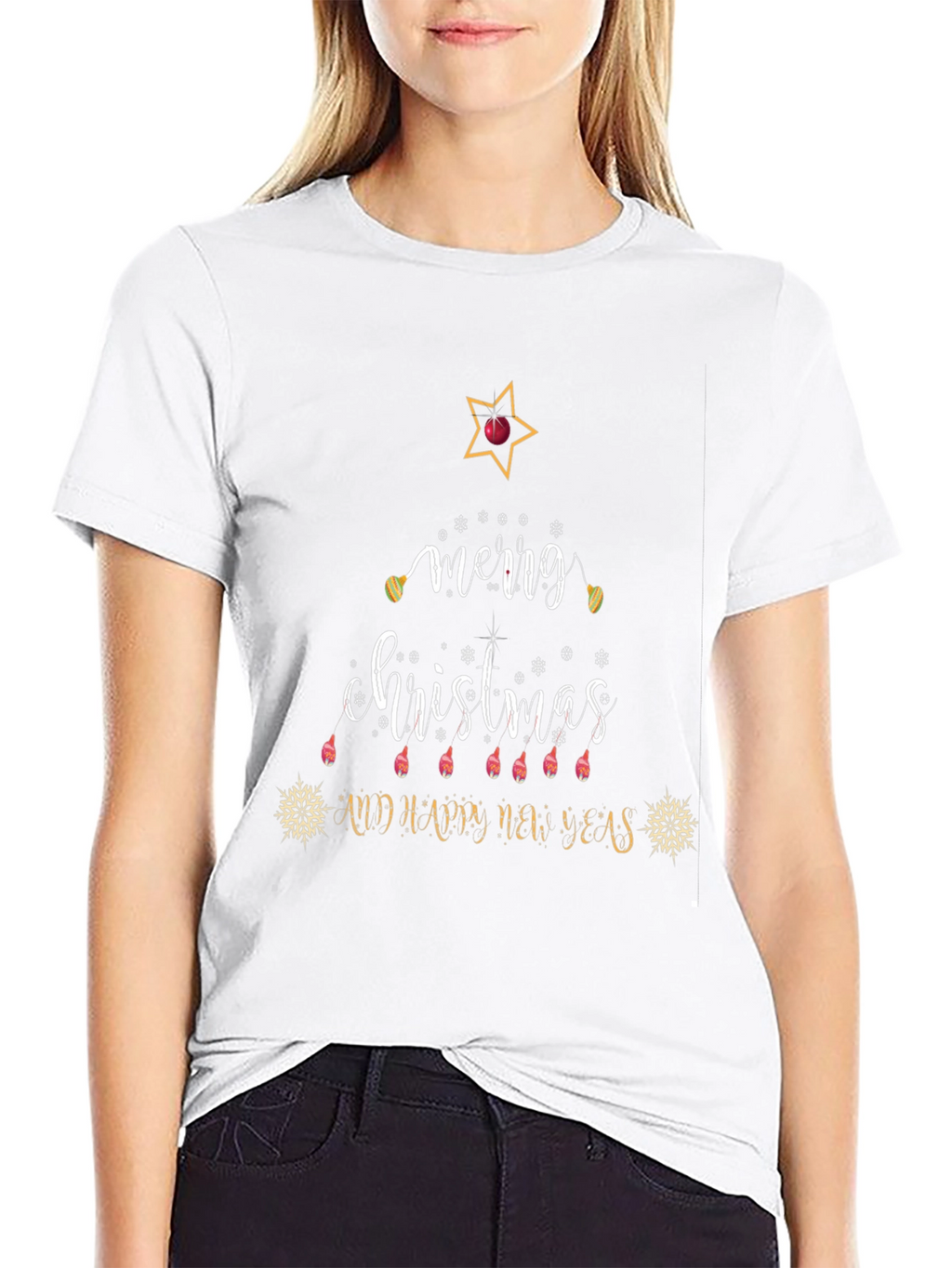 Festive Merry Christmas Graphic T-Shirt