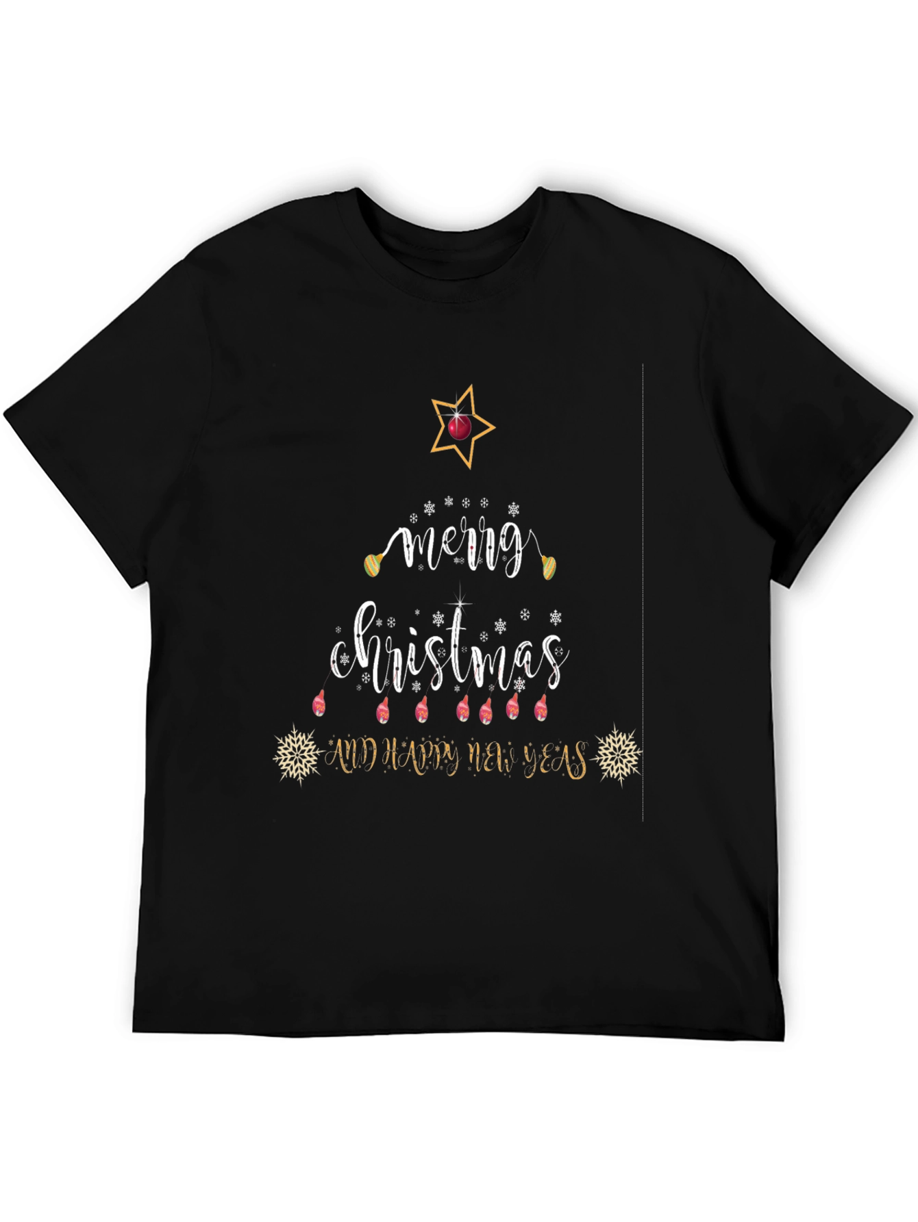 Festive Merry Christmas Graphic T-Shirt