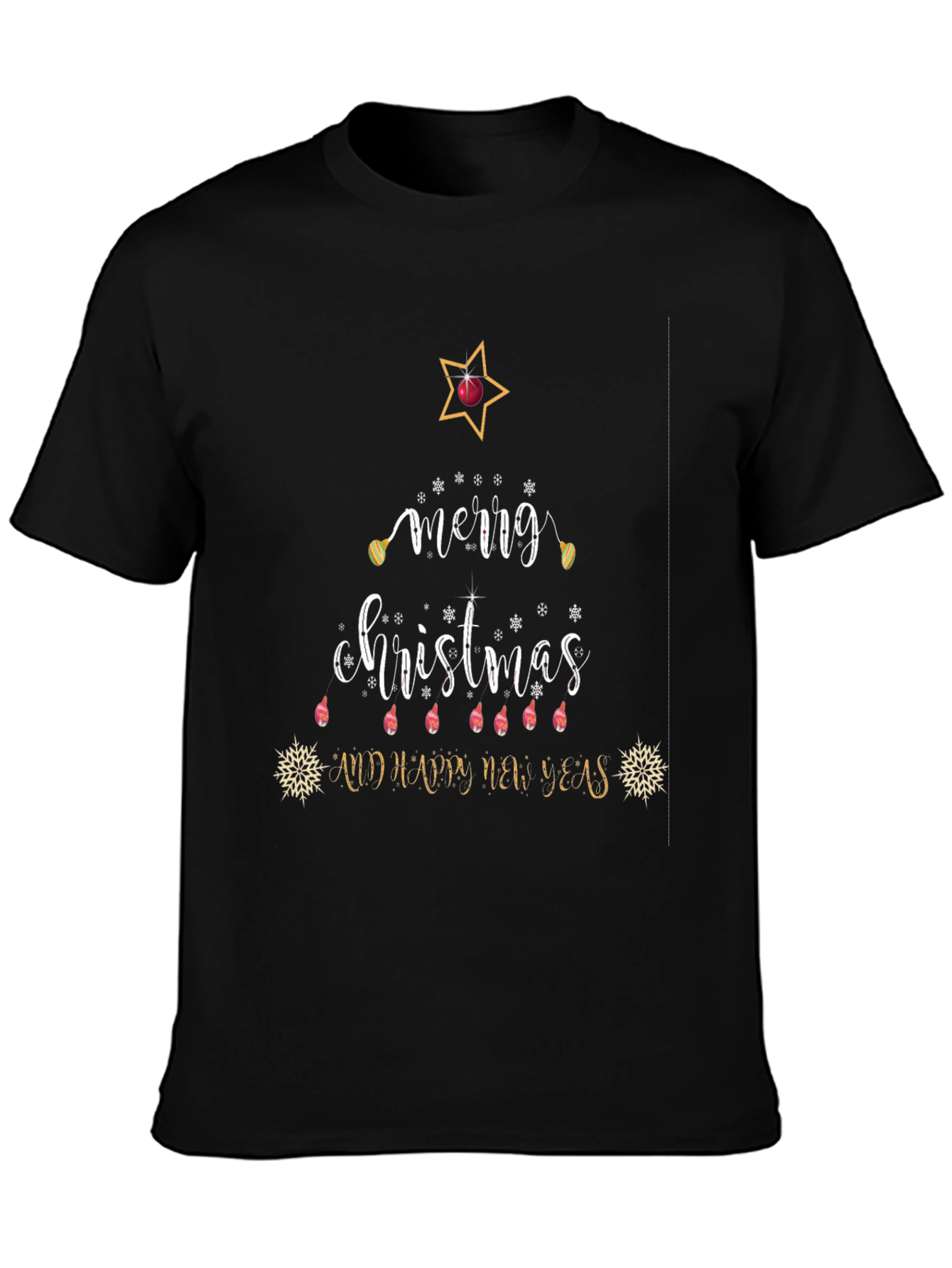Festive Merry Christmas Graphic T-Shirt