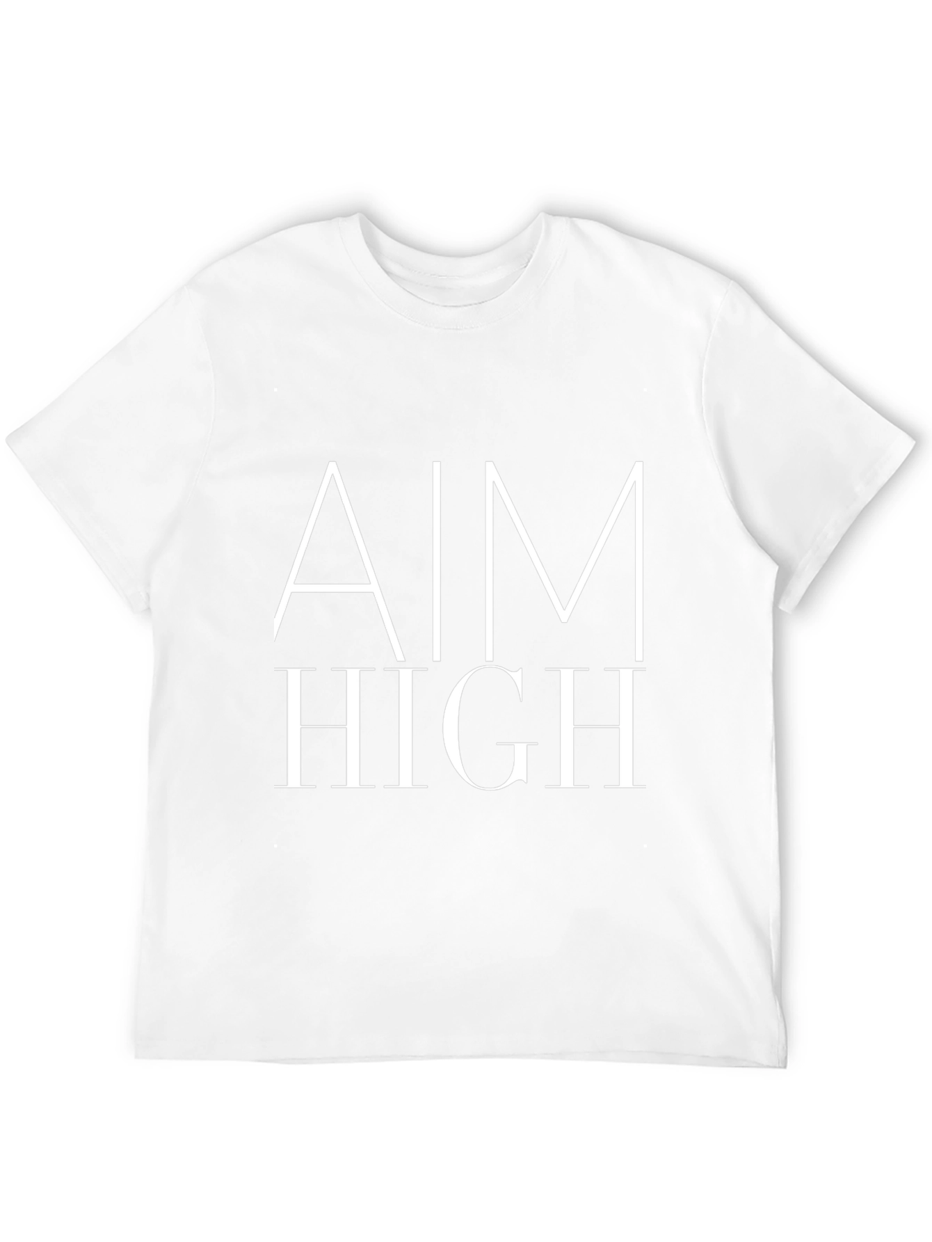 Aim High Graphic Tee - Motivational Black T-Shirt