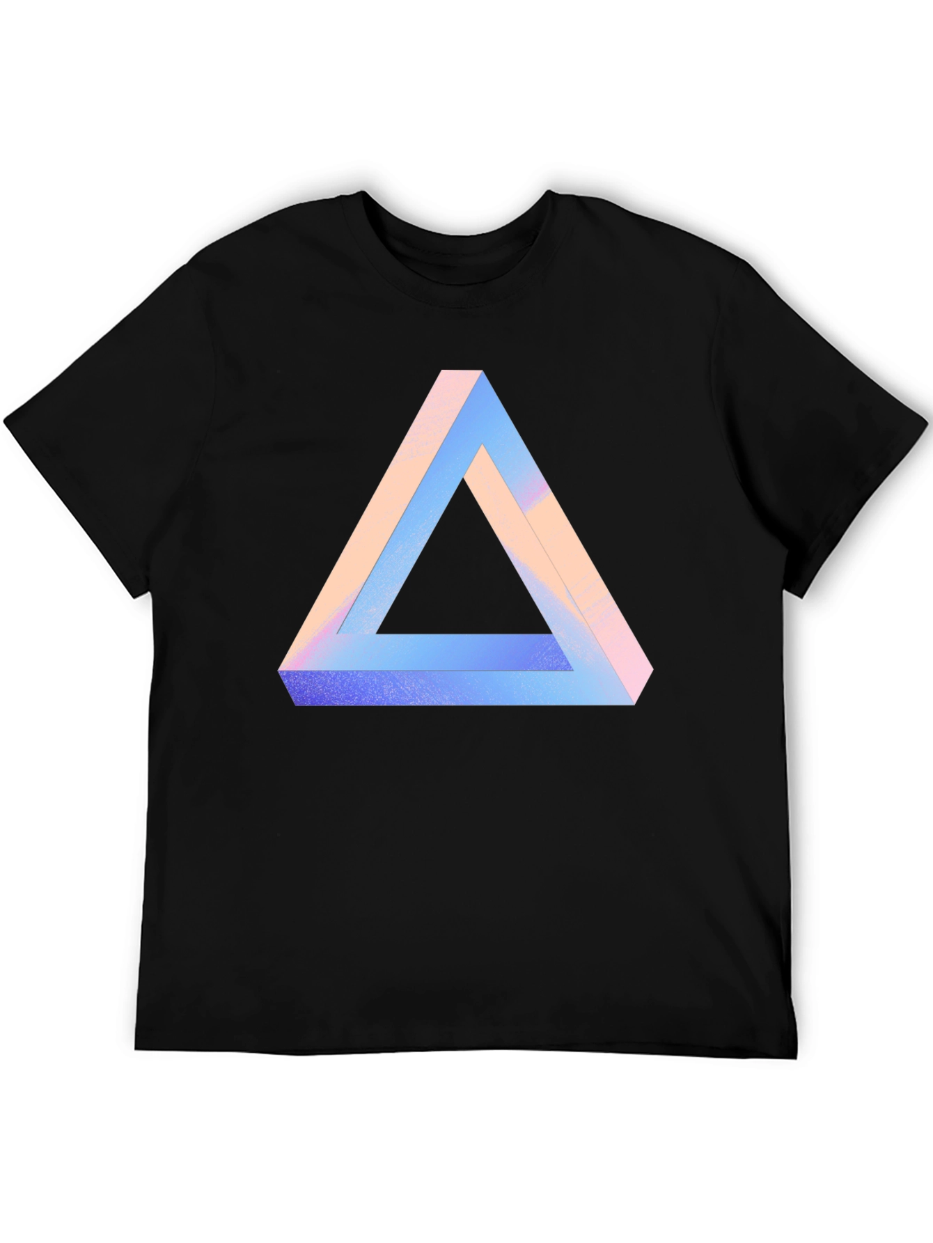 Impossible Triangle Graphic Tee - Modern Optical Illusion Shirt