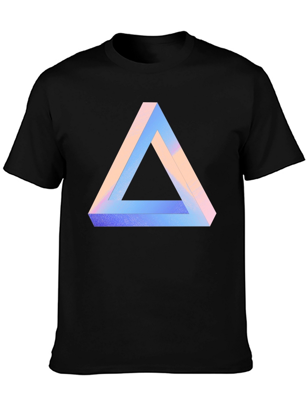 Impossible Triangle Graphic Tee - Modern Optical Illusion Shirt