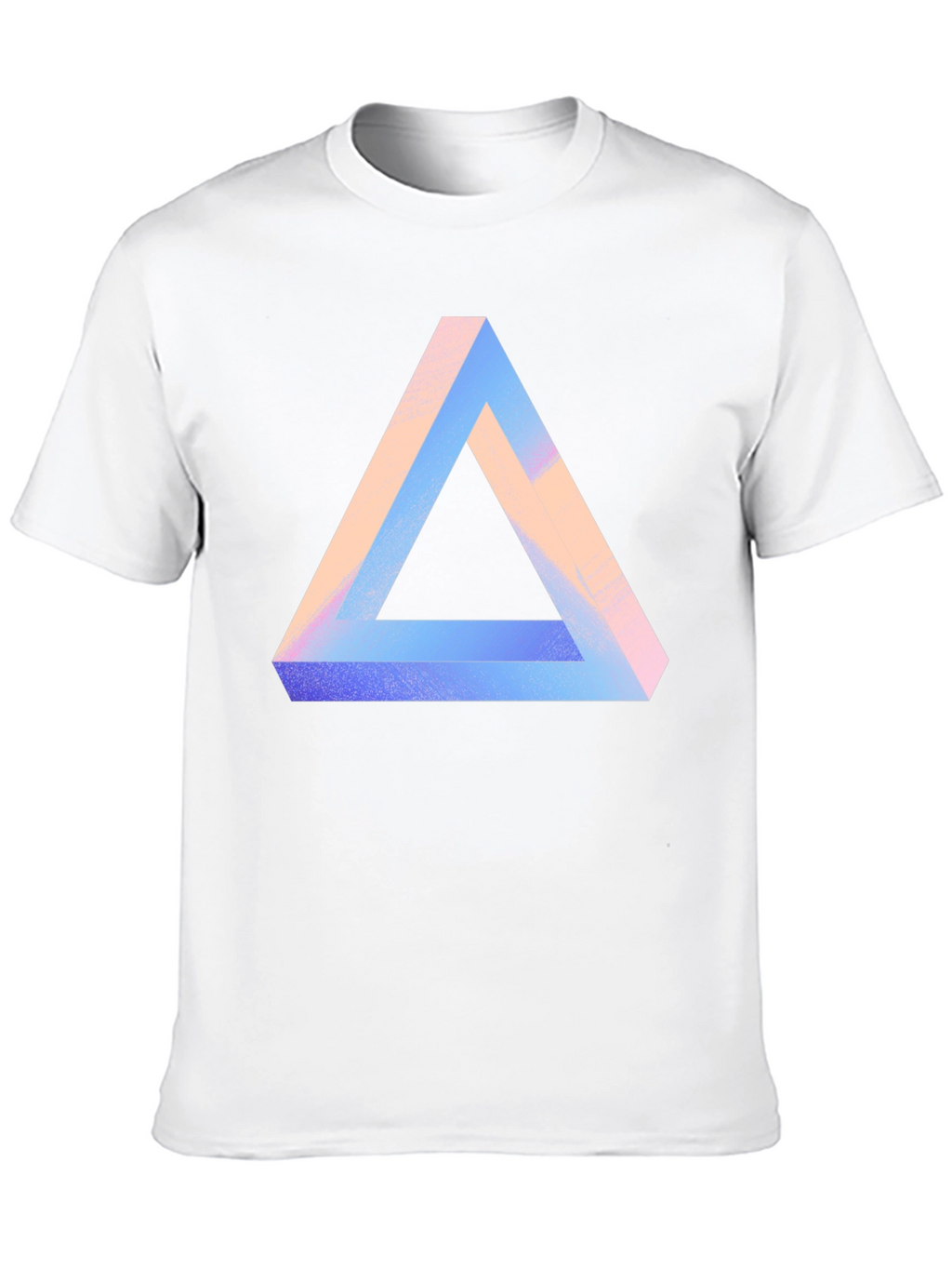 Impossible Triangle Graphic Tee - Modern Optical Illusion Shirt