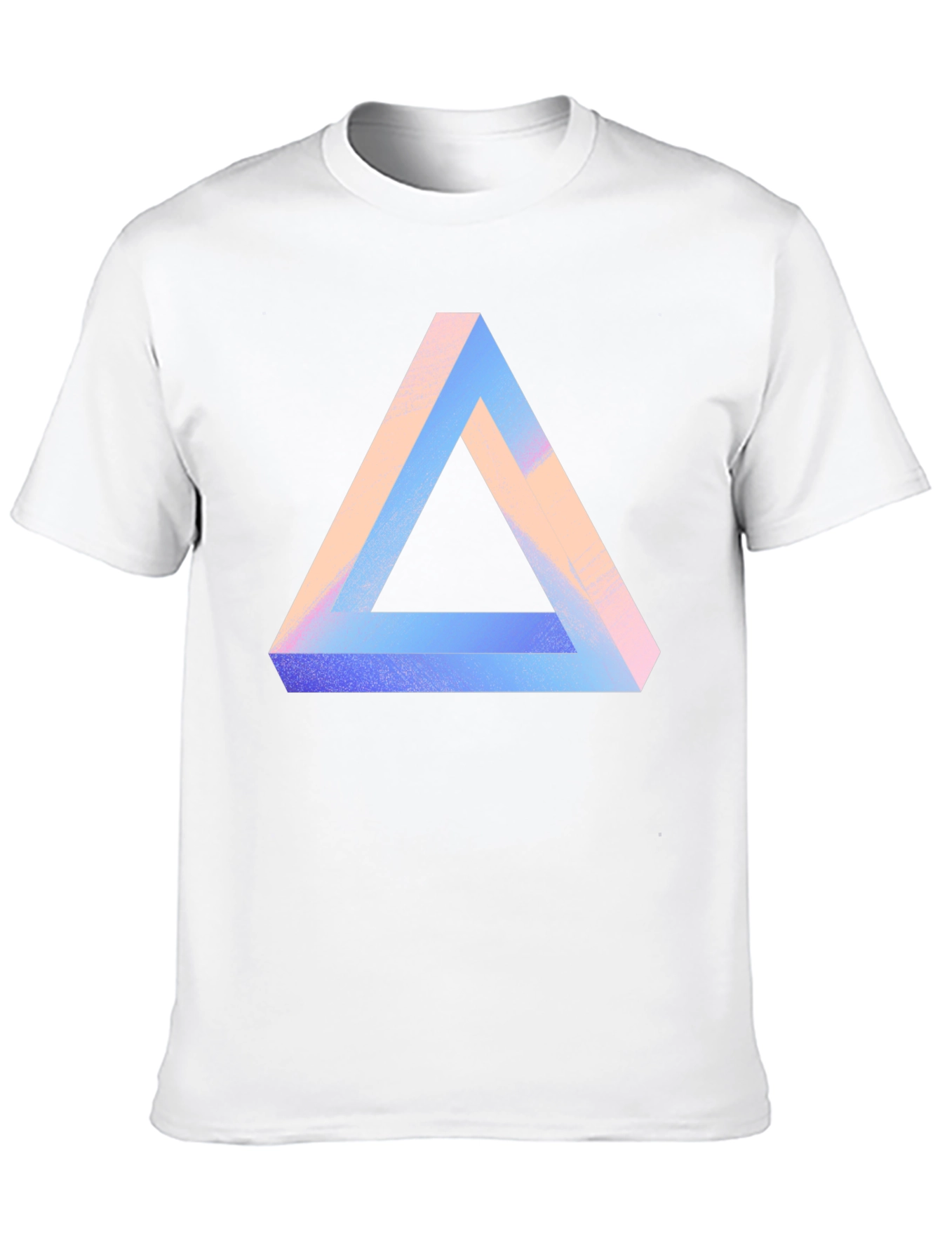 Impossible Triangle Graphic Tee - Modern Optical Illusion Shirt