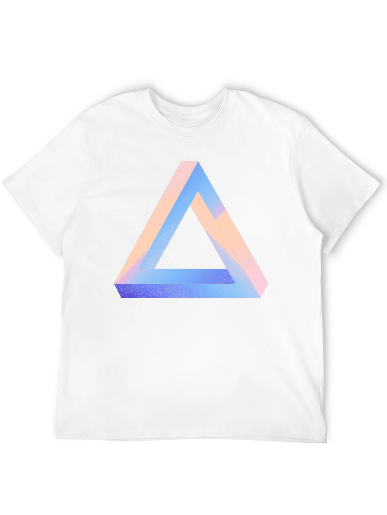Impossible Triangle Graphic Tee - Modern Optical Illusion Shirt