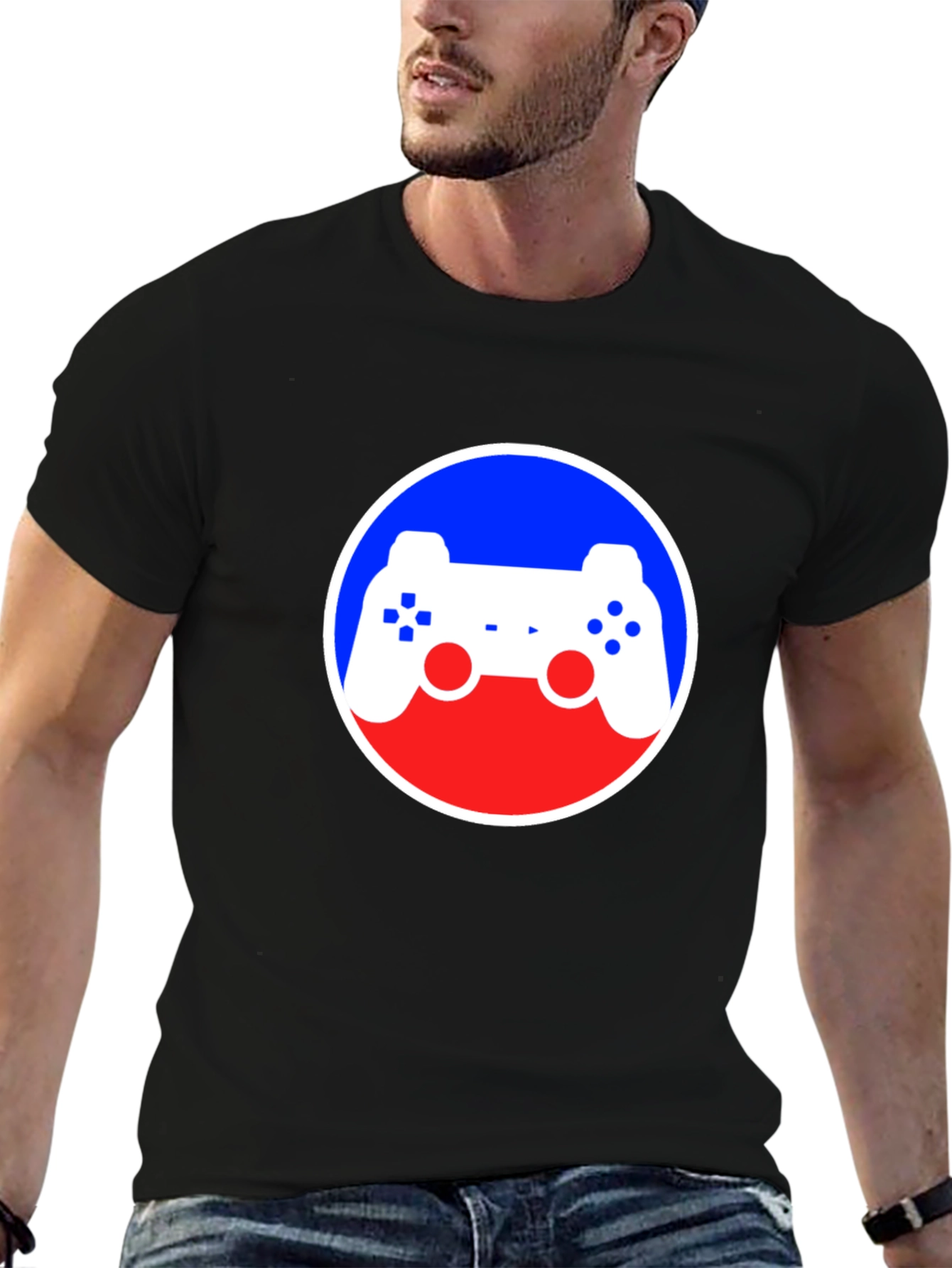 Gaming Controller Graphic Black T-Shirt
