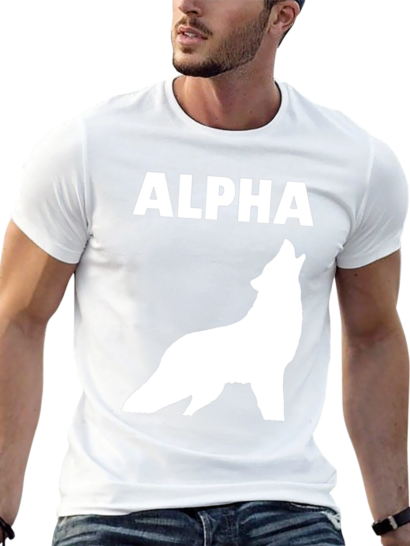 Alpha Wolf Graphic Tee - Black T-Shirt