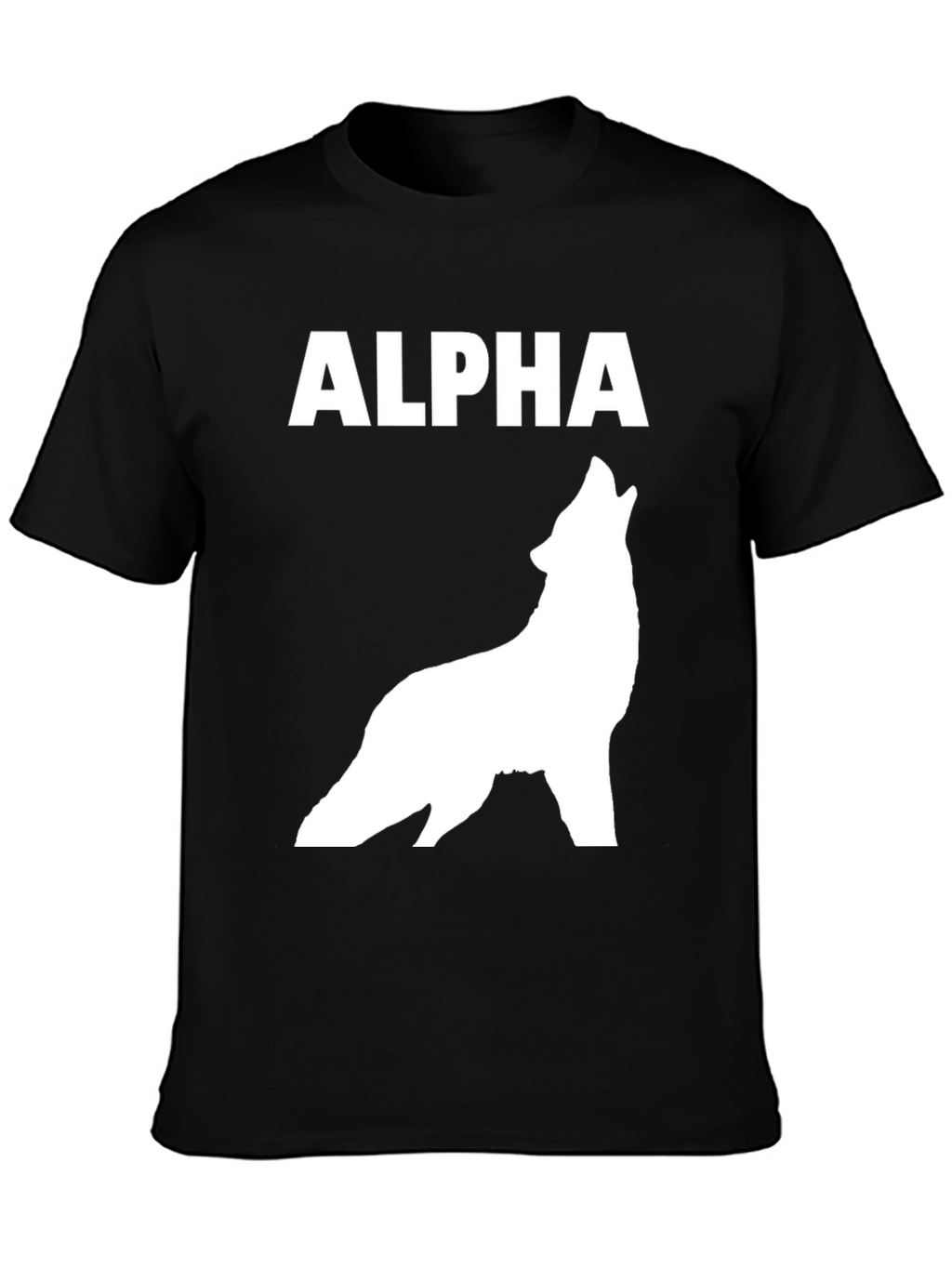 Alpha Wolf Graphic Tee - Black T-Shirt