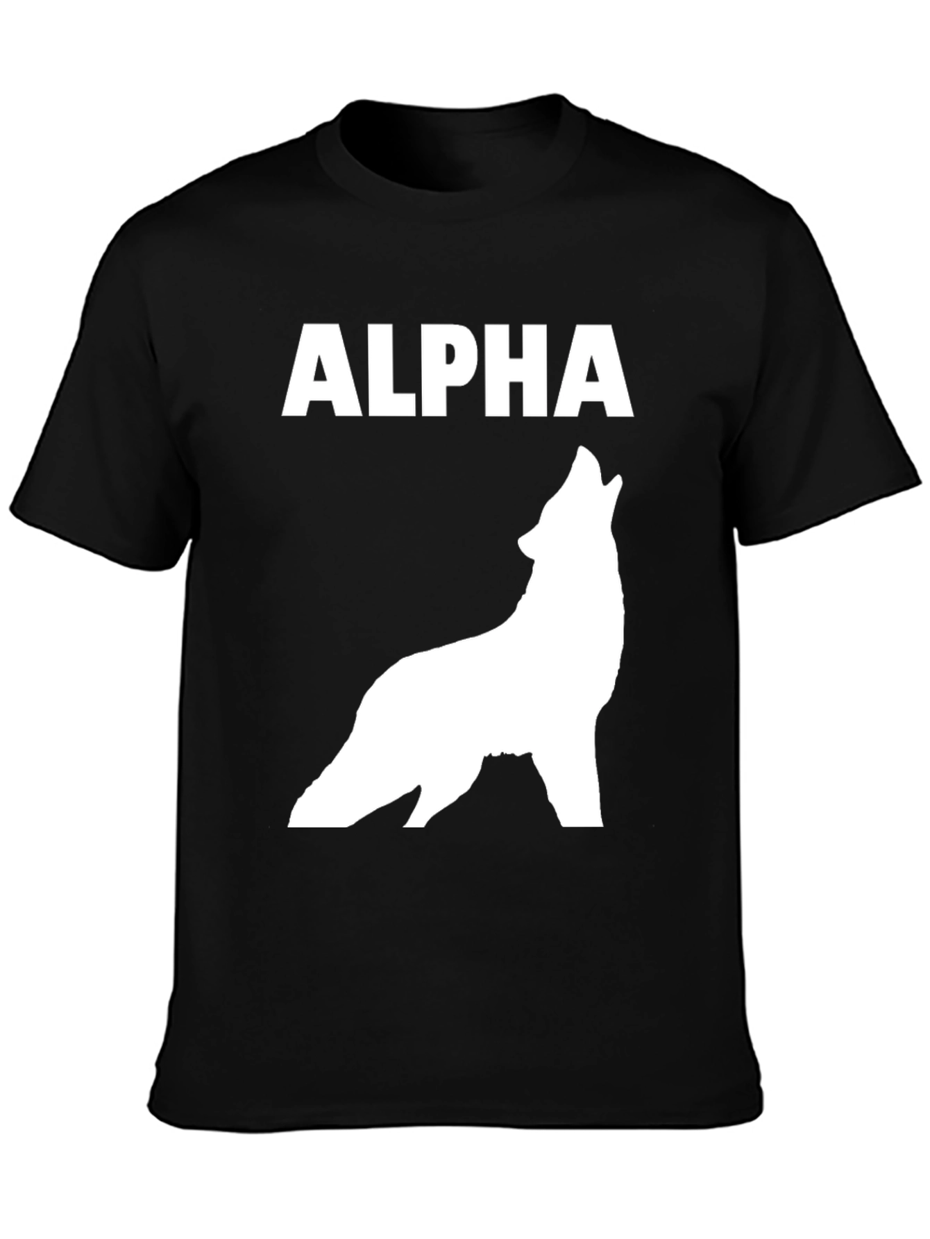 Alpha Wolf Graphic Tee - Black T-Shirt