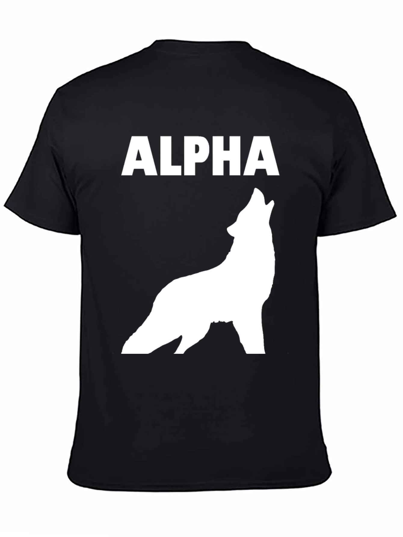 Alpha Wolf Graphic Tee - Black T-Shirt
