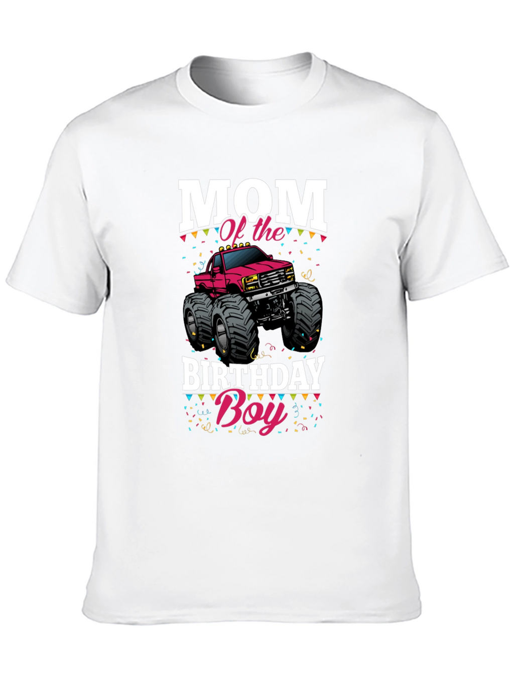 Mom of the Birthday Boy Monster Truck T-Shirt