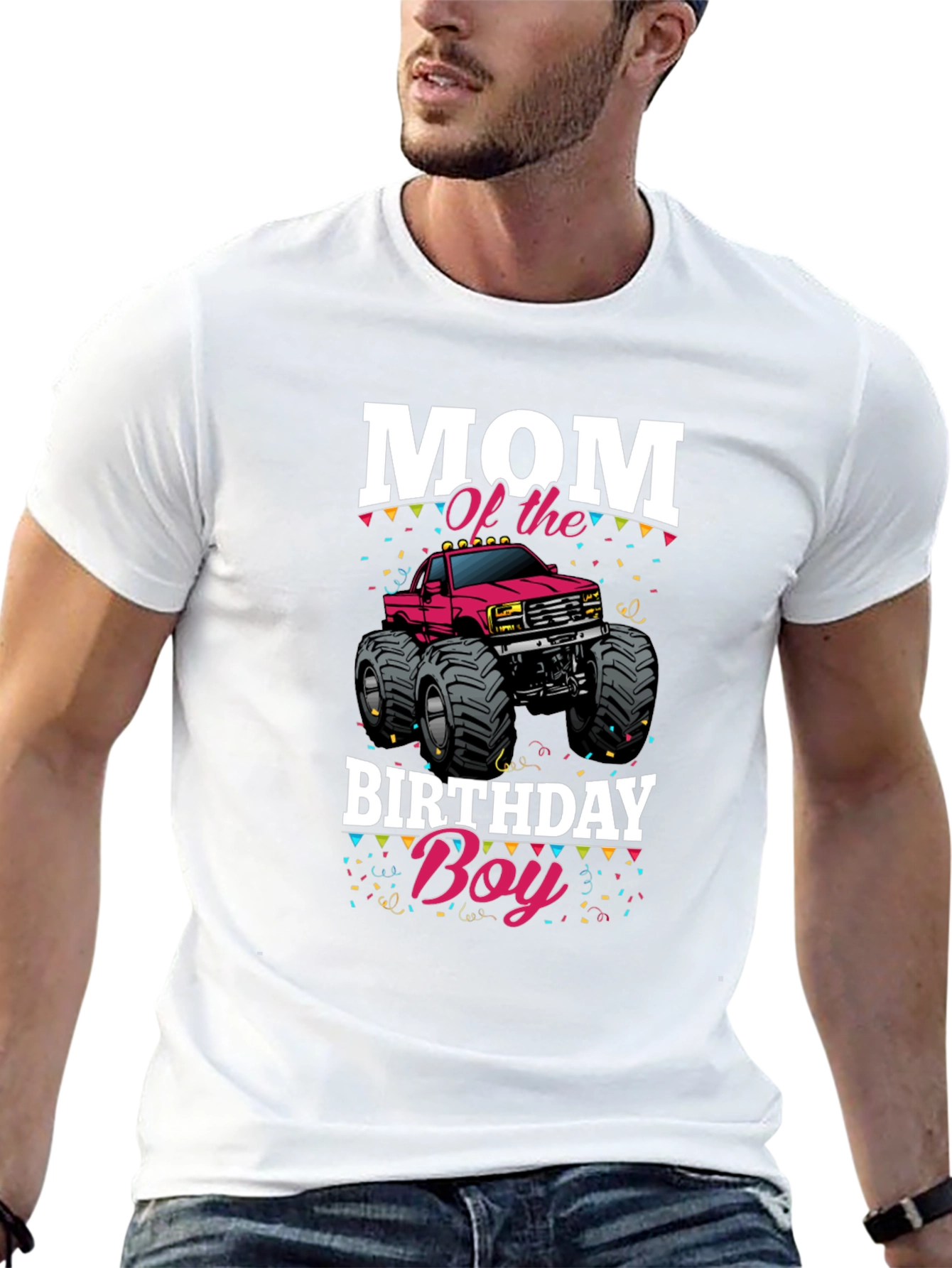 Mom of the Birthday Boy Monster Truck T-Shirt