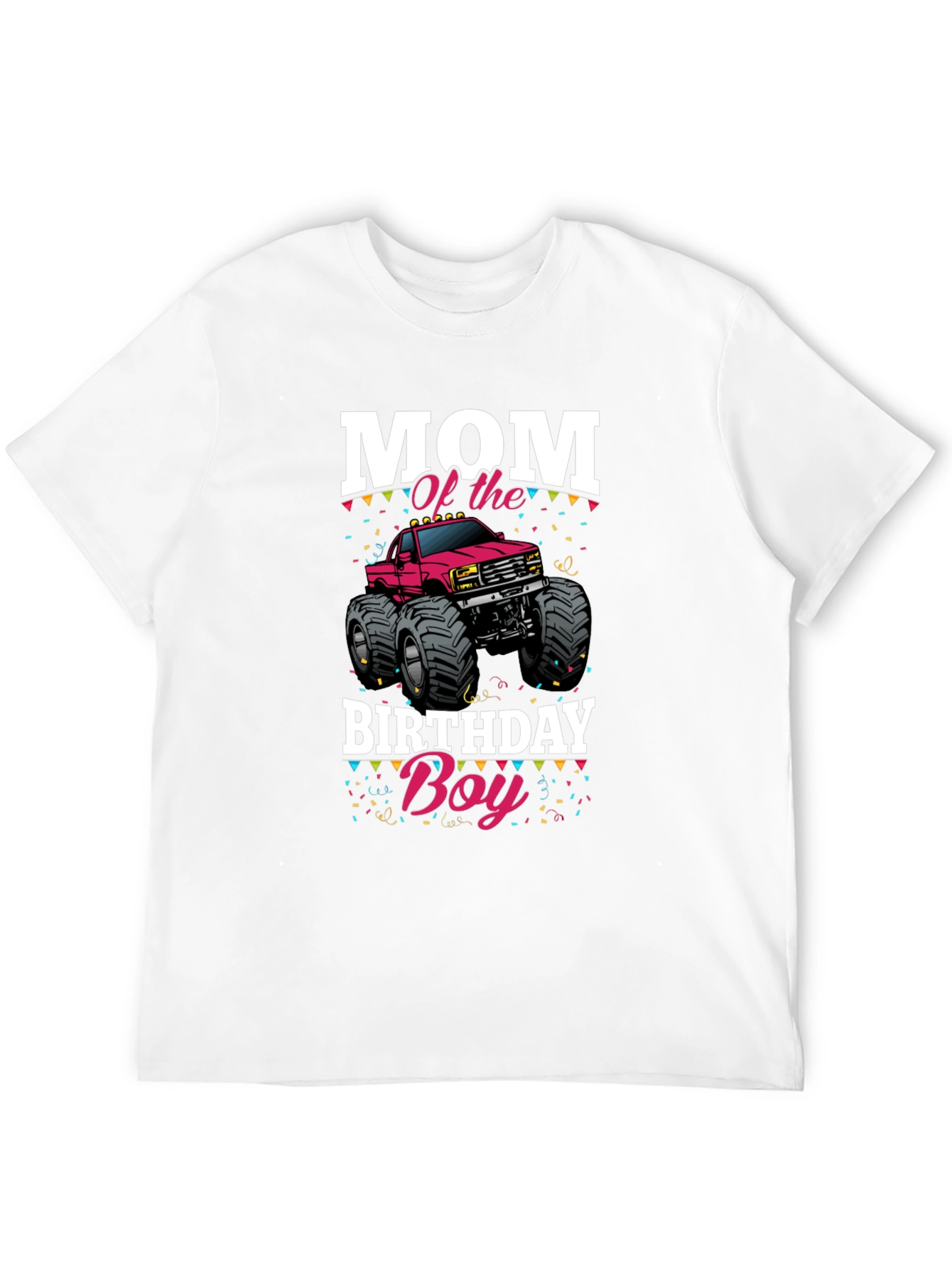 Mom of the Birthday Boy Monster Truck T-Shirt